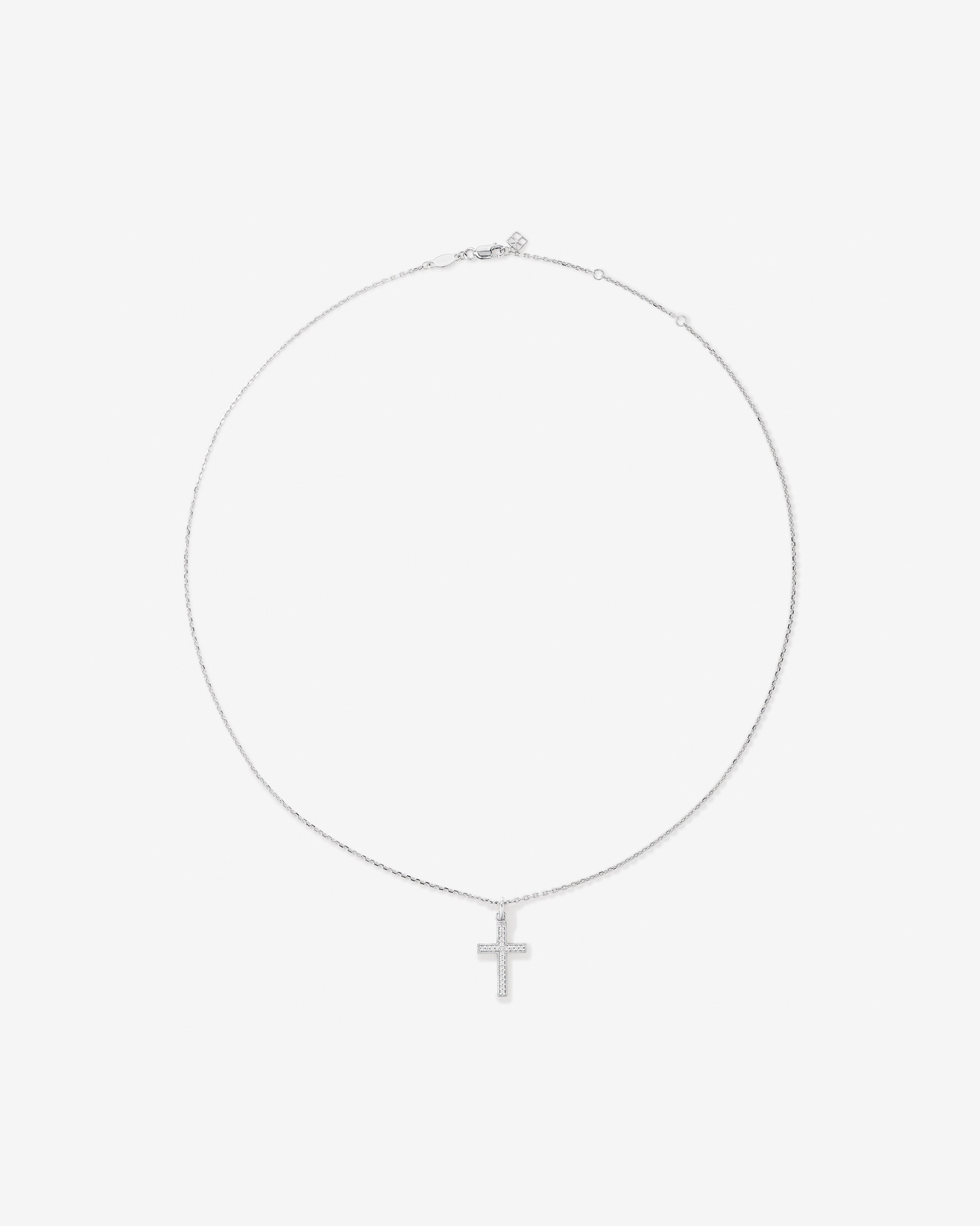 Collier pendentif croix en zircone cubique en argent sterling