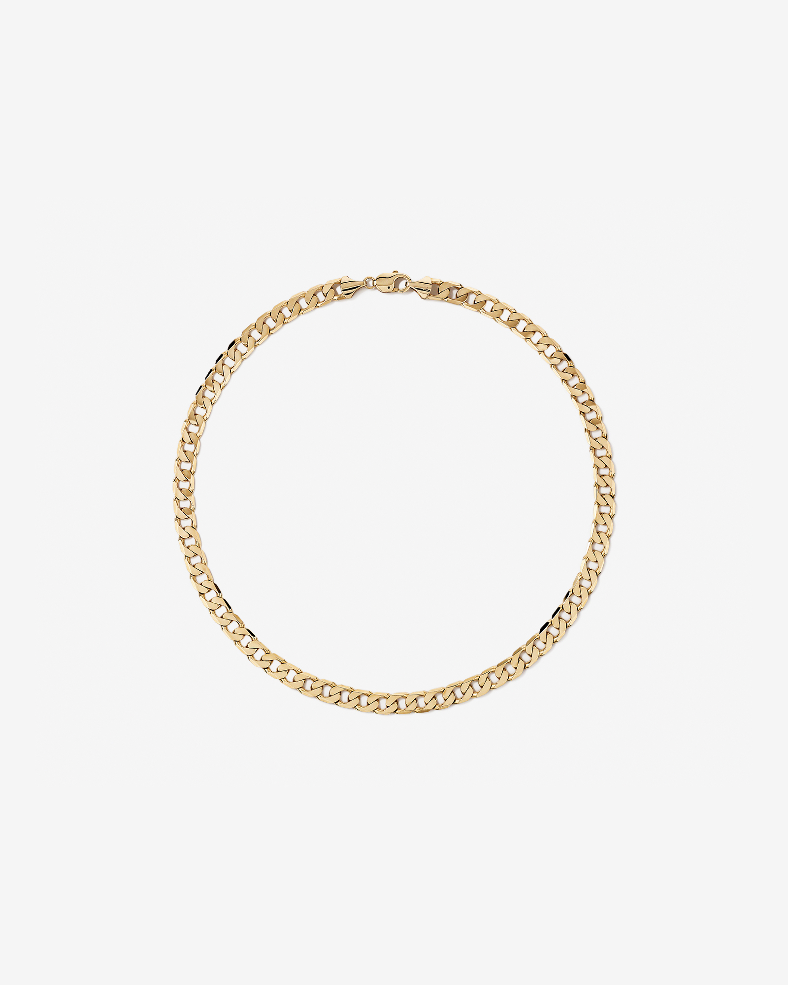 45cm (9") 8.87mm Flat Beveled Curb Chain in 10kt Yellow Gold