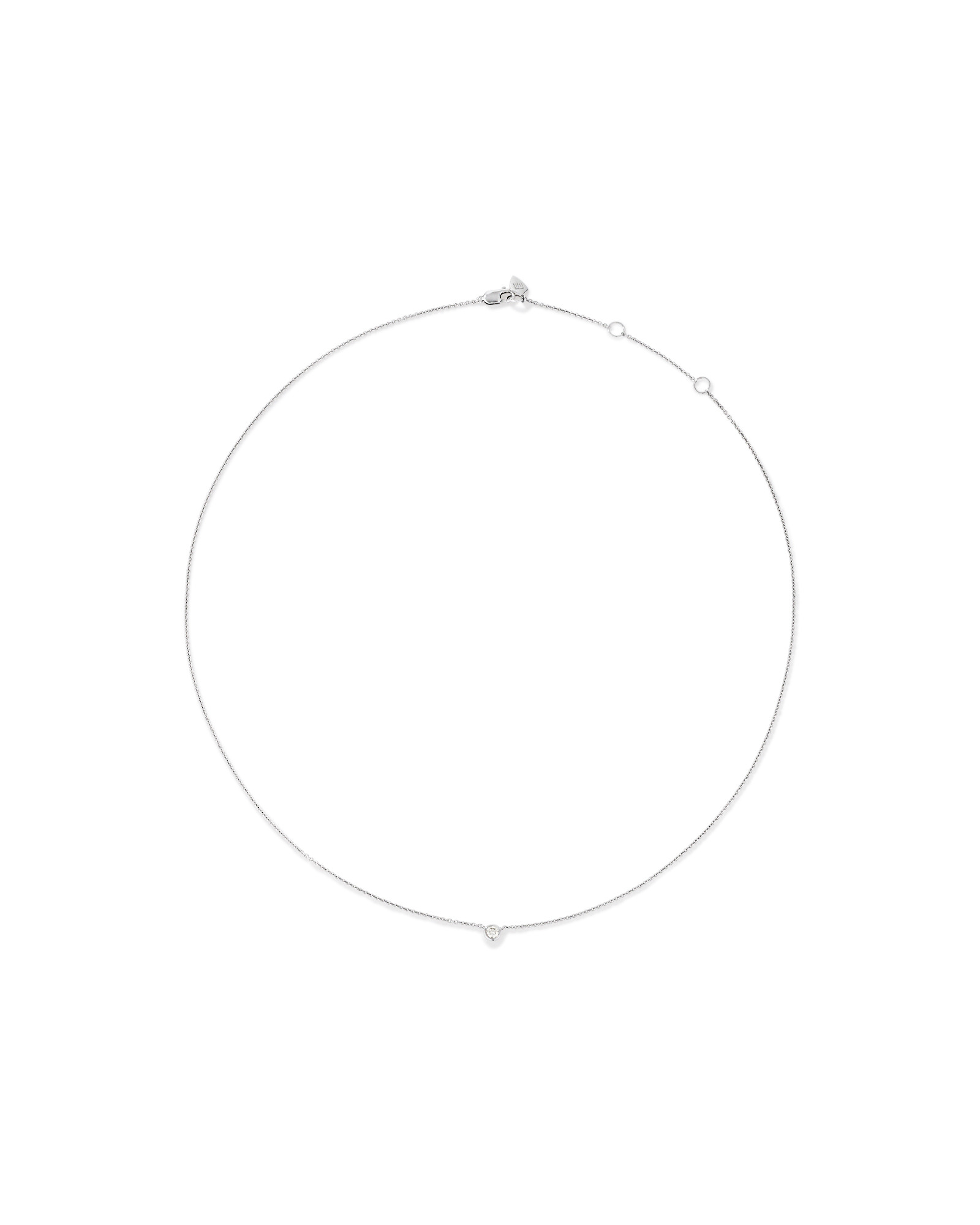 Diamond Serendipity Single Stone Necklace in Sterling Silver