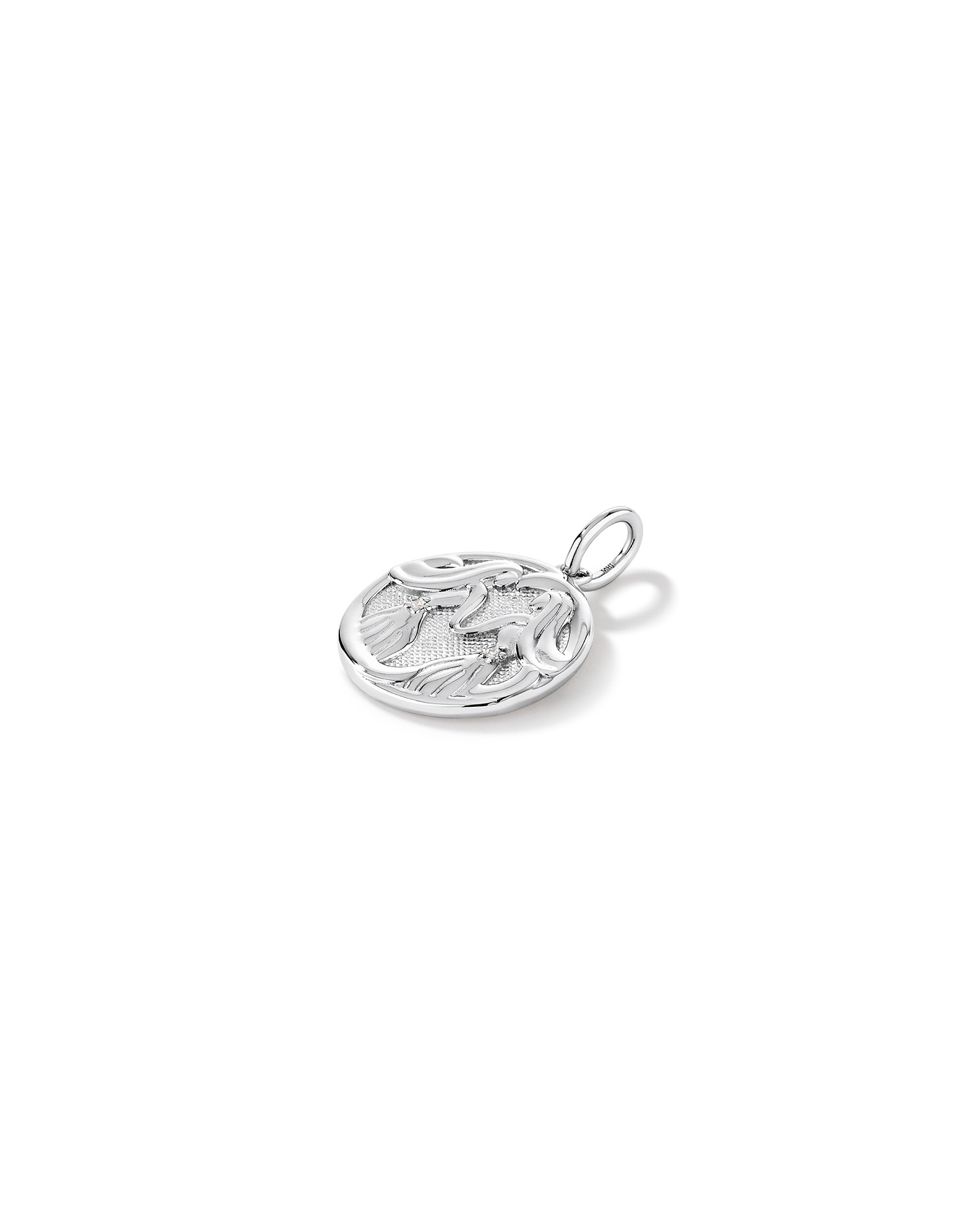 Diamond Accent Gemini Zodiac Pendant in Sterling Silver