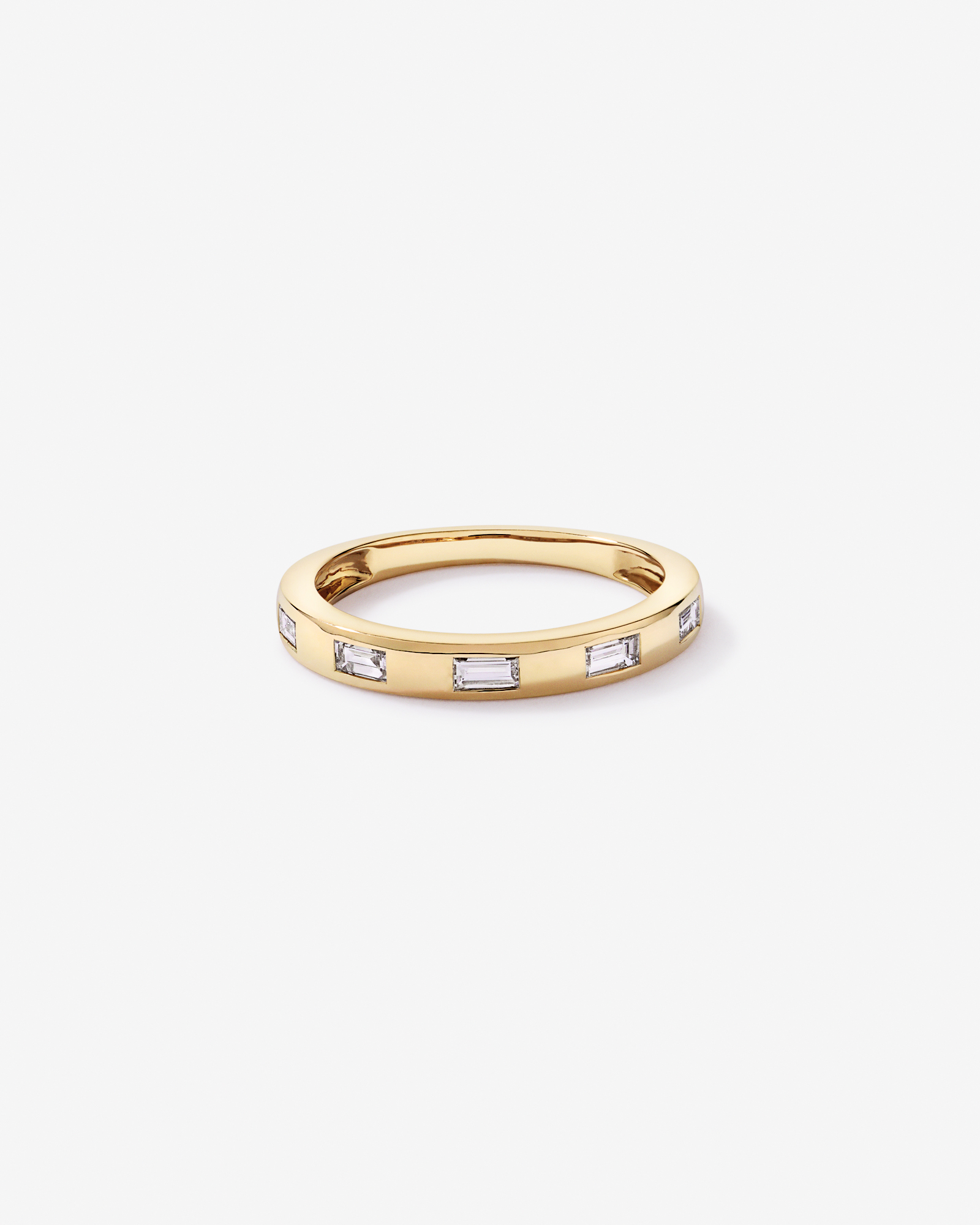 0.22TW Baguette Laboratory-Grown Diamond Wedding Band in 14kt Yellow Gold