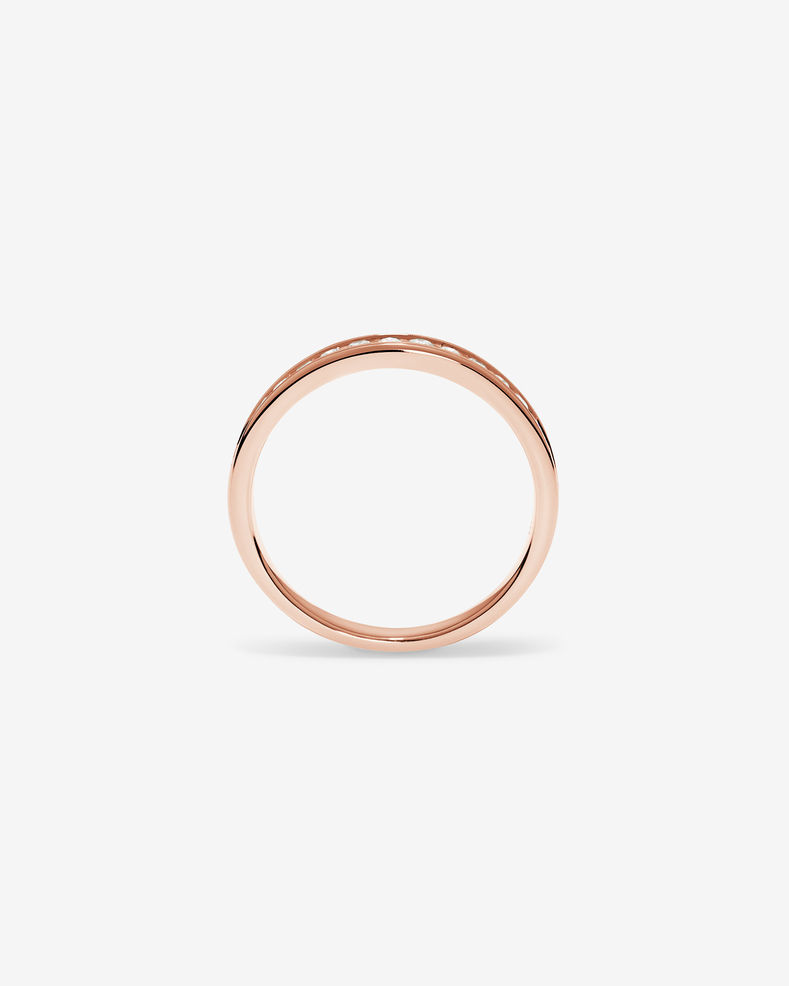 0.30 Carat TW Round Brilliant Laboratory-Grown Diamond Wedding Ring 14kt Rose Gold