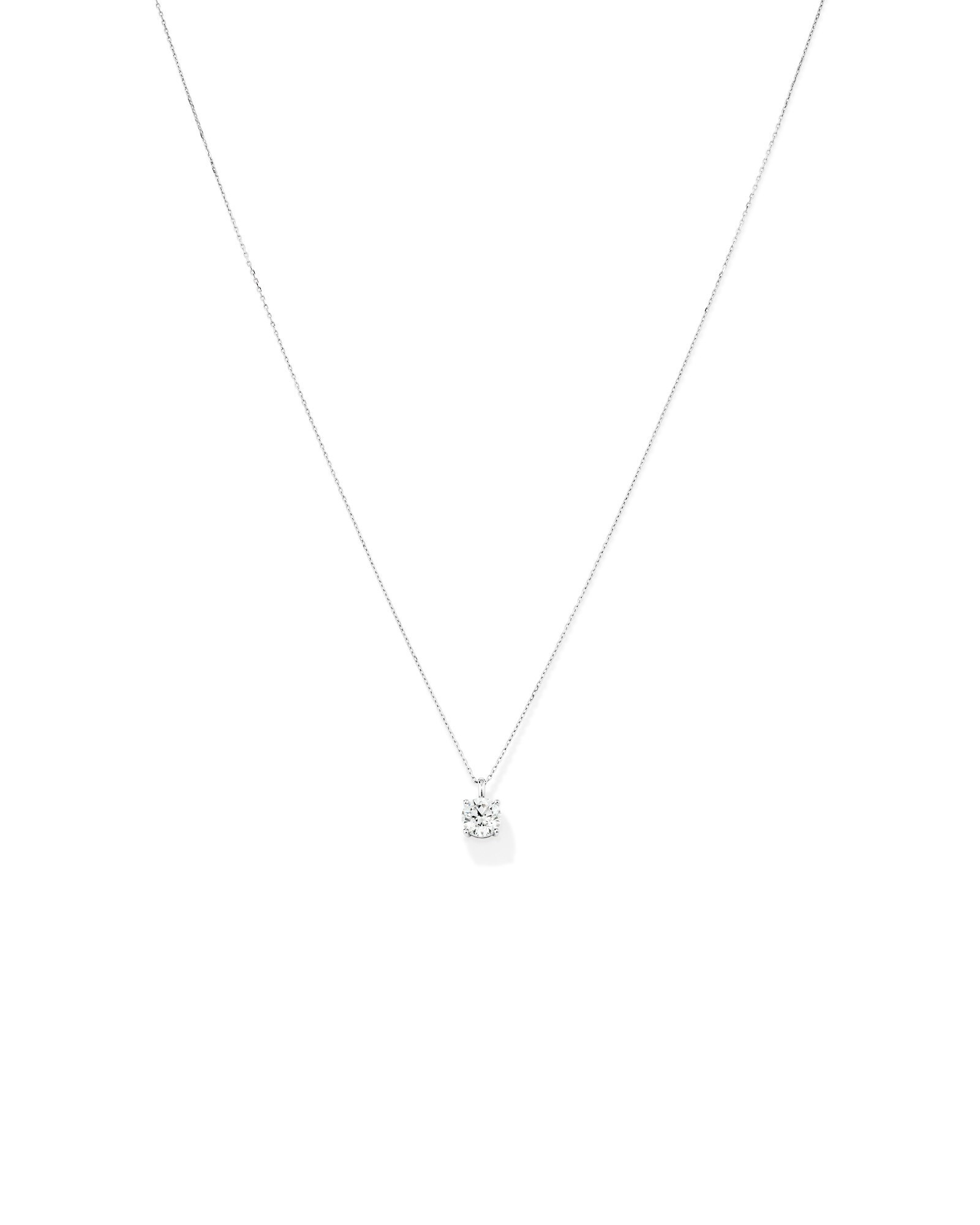 Pendentif solitaire en diamant 1,00 carat TW cultivé en laboratoire en or blanc 14 carats