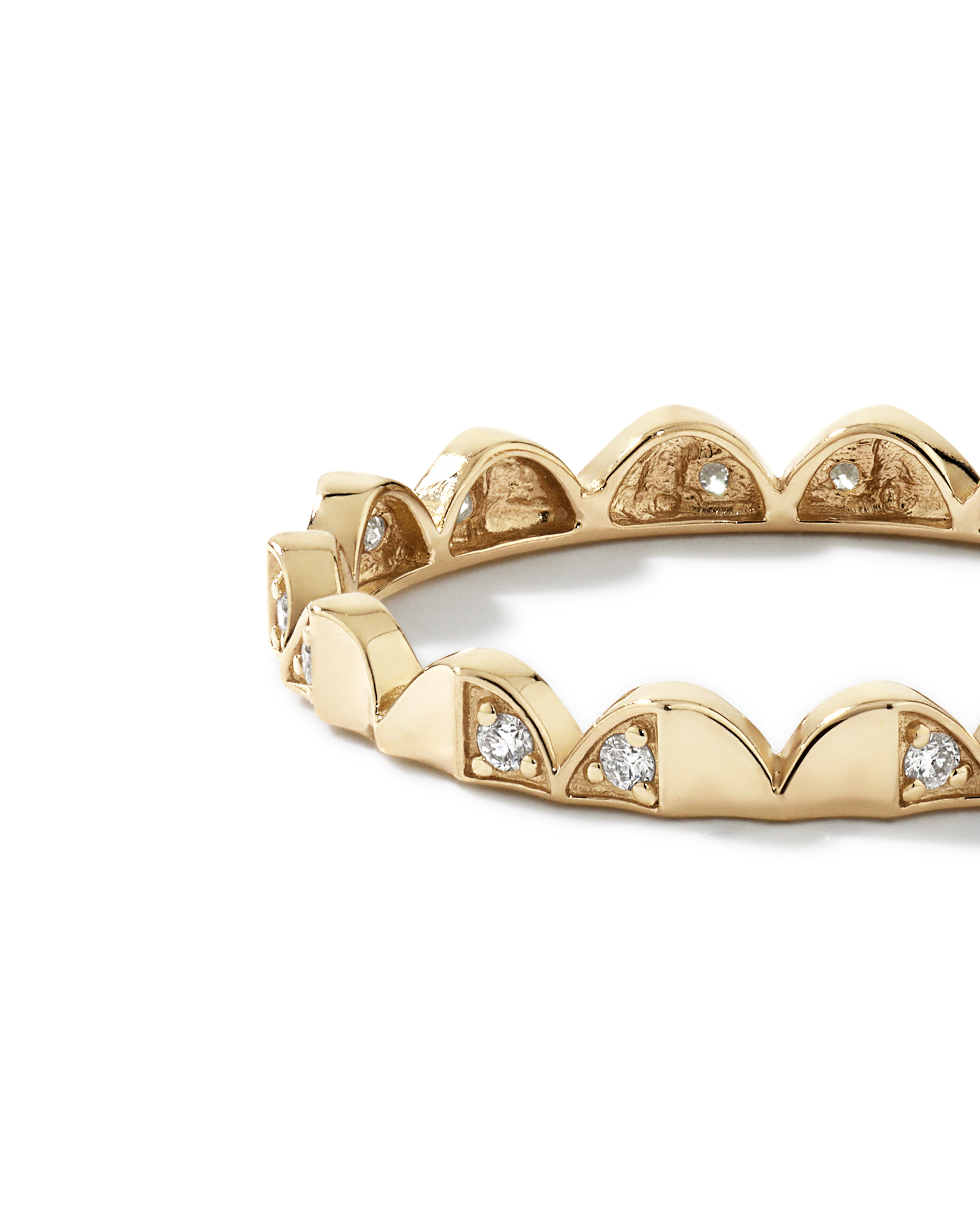 Signature Connect Curve Diamond Ring in 10kt Yellow Gold