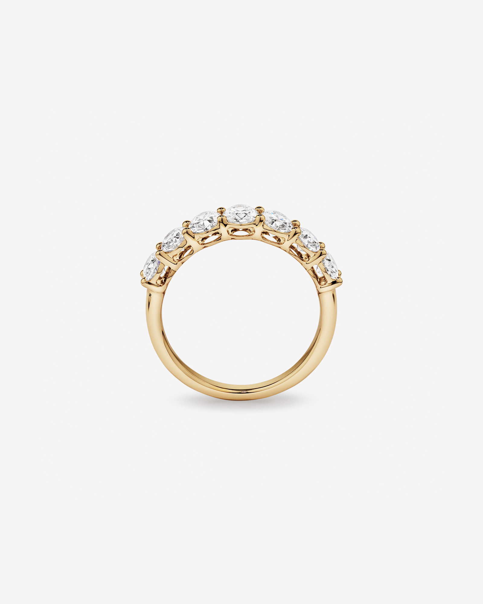 2.00 Carat TW Oval Laboratory-Grown Diamond Wedding Ring in 14kt Yellow Gold
