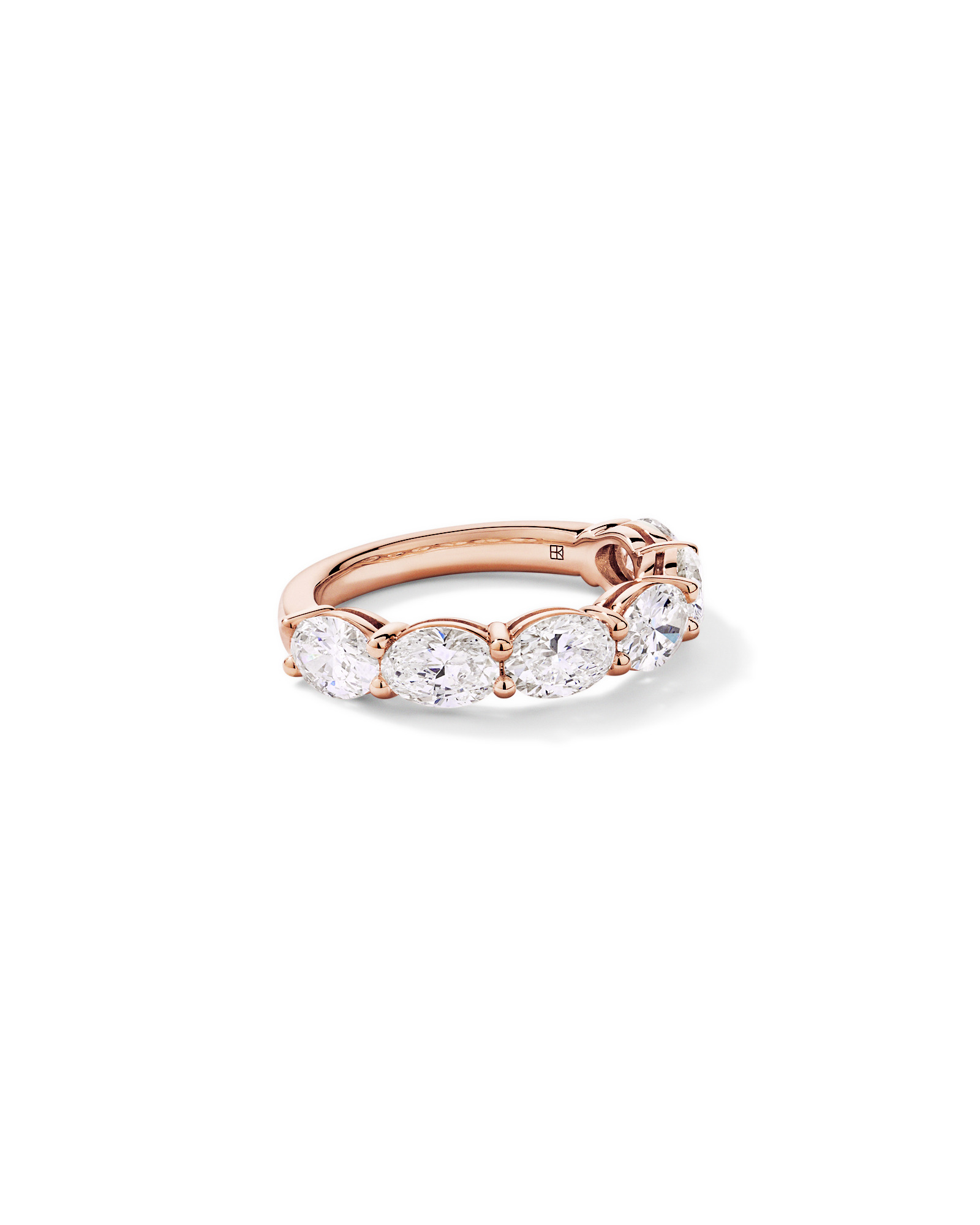3.00TW Oval Laboratory-Grown Diamond Wedding Ring 14kt Rose Gold