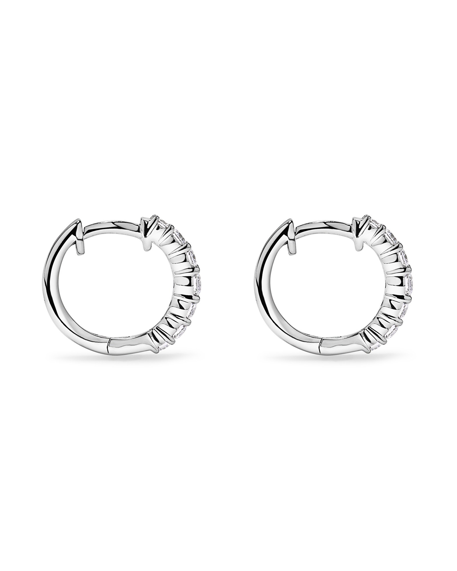 0.50TW Lab Diamond Huggies in Silver