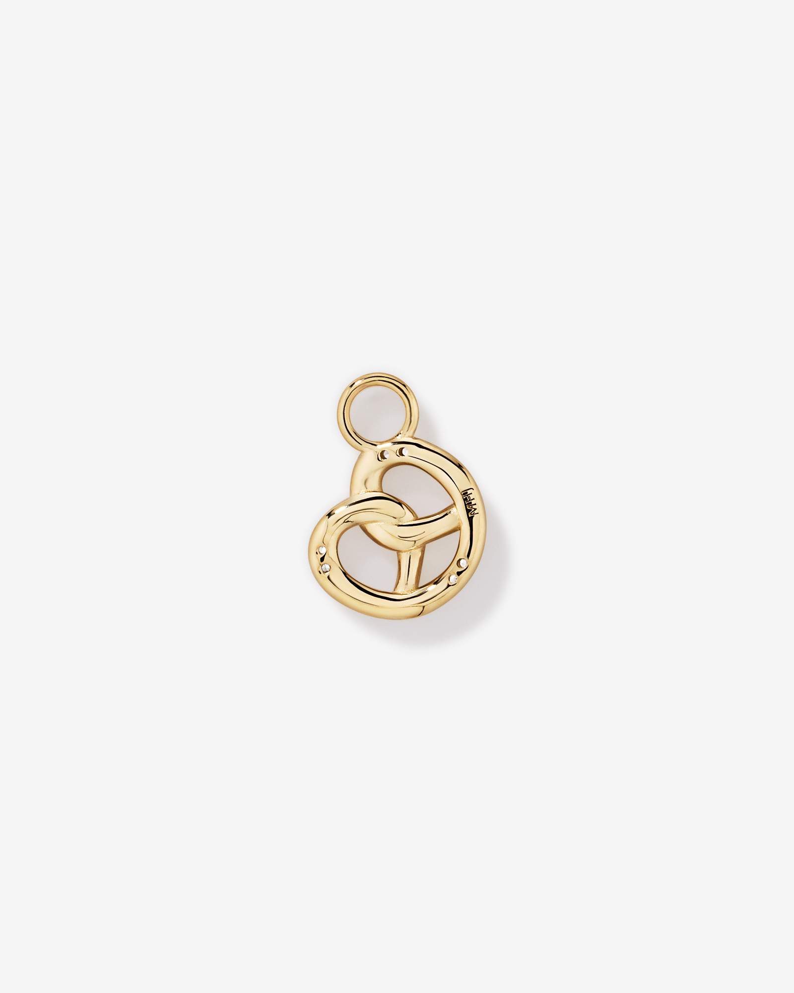 Pretzel Earring Charm in 18kt Vermeil