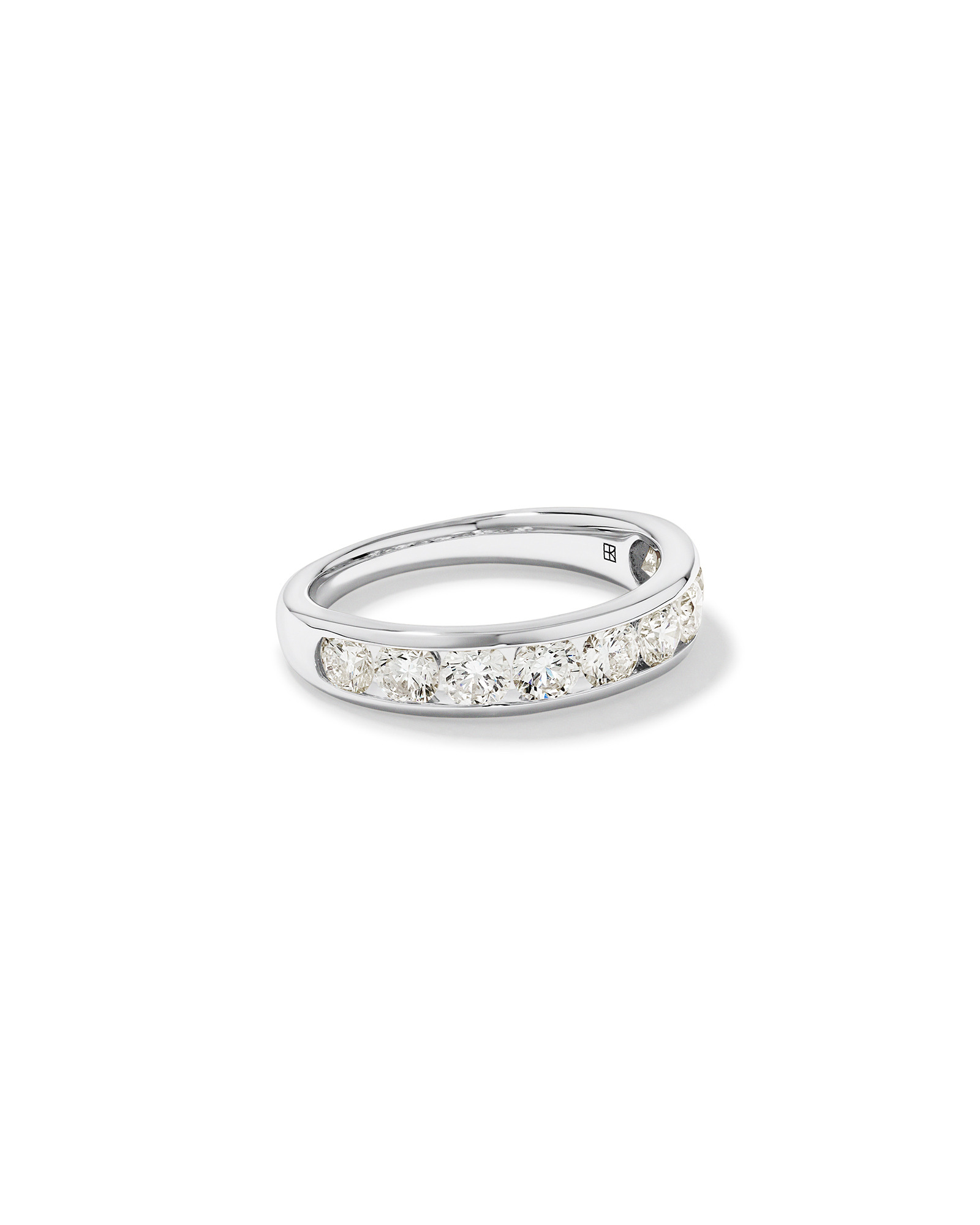 1.50 Carat TW Round Brilliant Laboratory-Grown Diamond Channel Set Wedding Ring 10kt Gold