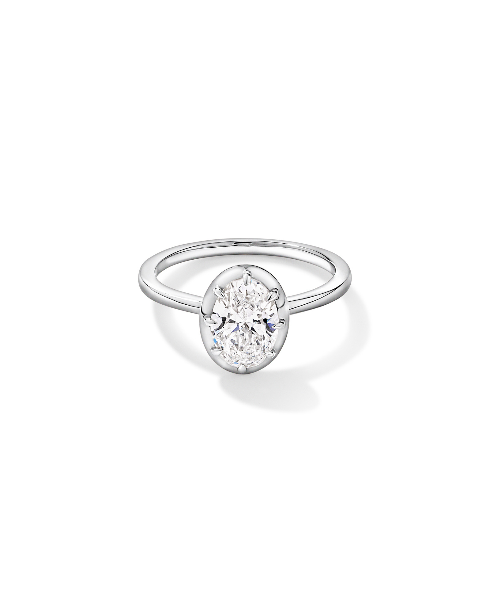 1.50TW Oval Laboratory-Grown Diamond Solitaire Ring 14kt Gold