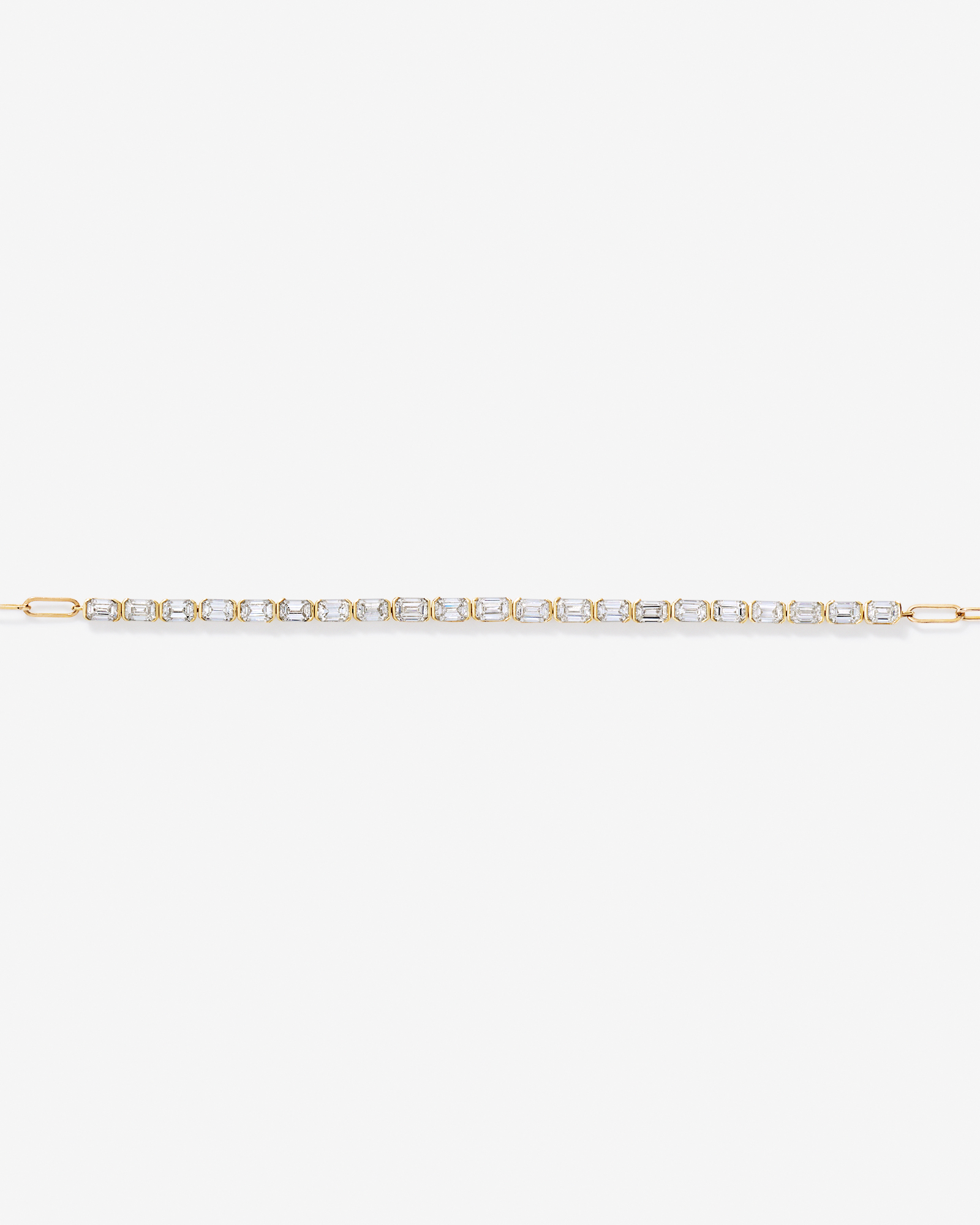 2.00TW Emerald Cut Lab Diamond Tennis Bracelet in 10kt Gold