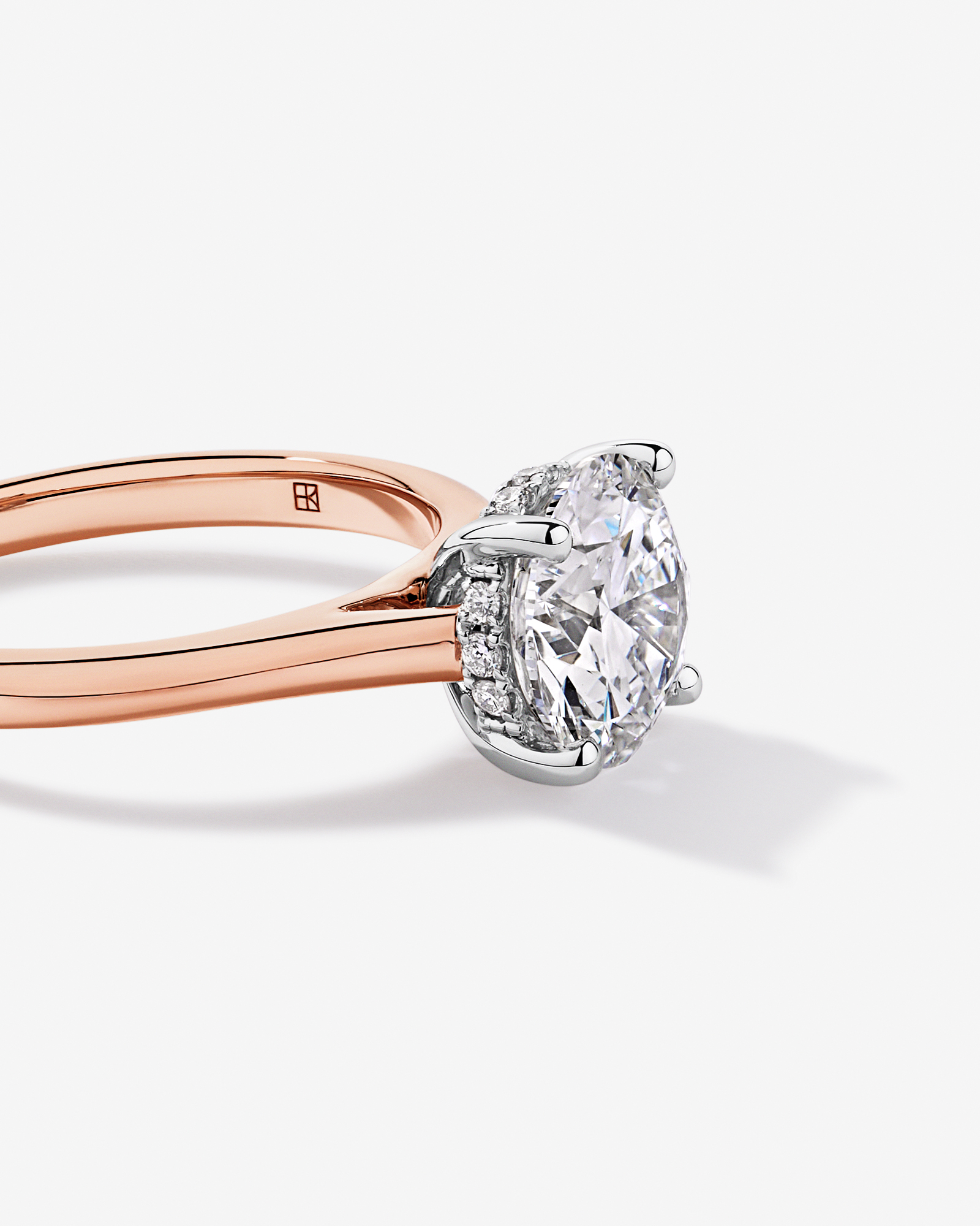 2.32TW Round Brilliant Laboratory-Grown Diamond Solitaire Ring 14kt Rose and White Gold