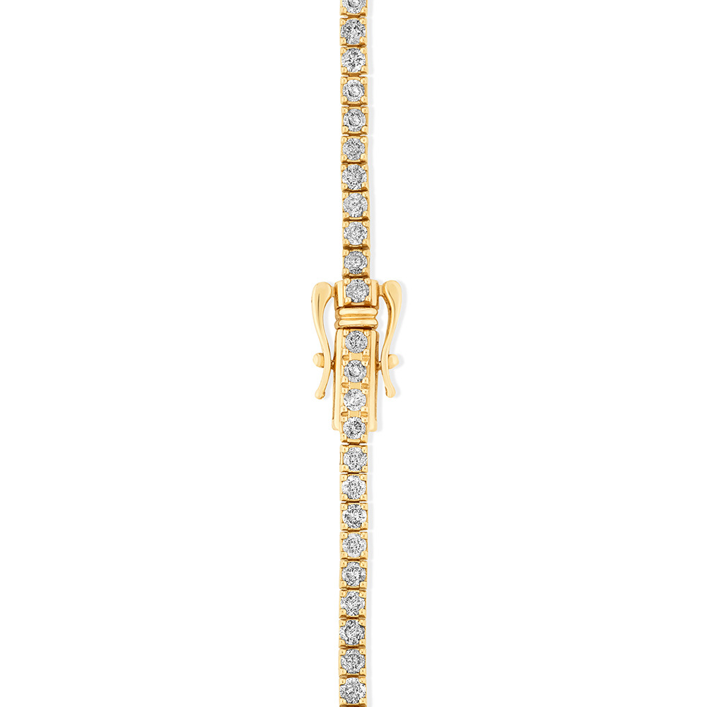 Bracelet de Tennis de 2,46 Carat TW en Diamant en Or Jaune 10kt