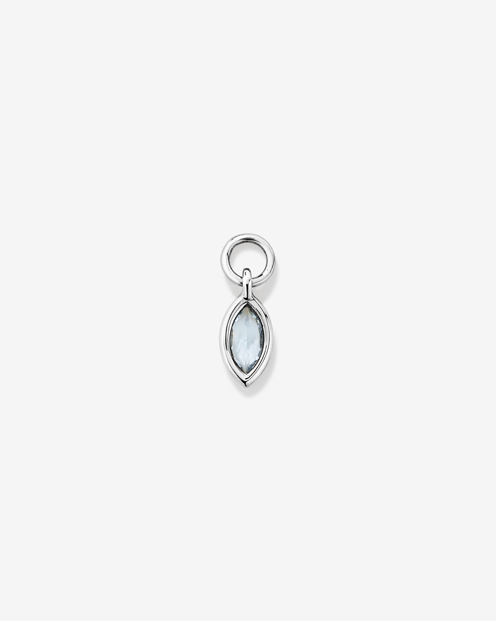 Sky Blue Topaz Single Earring Charm in 10kt Rose Gold