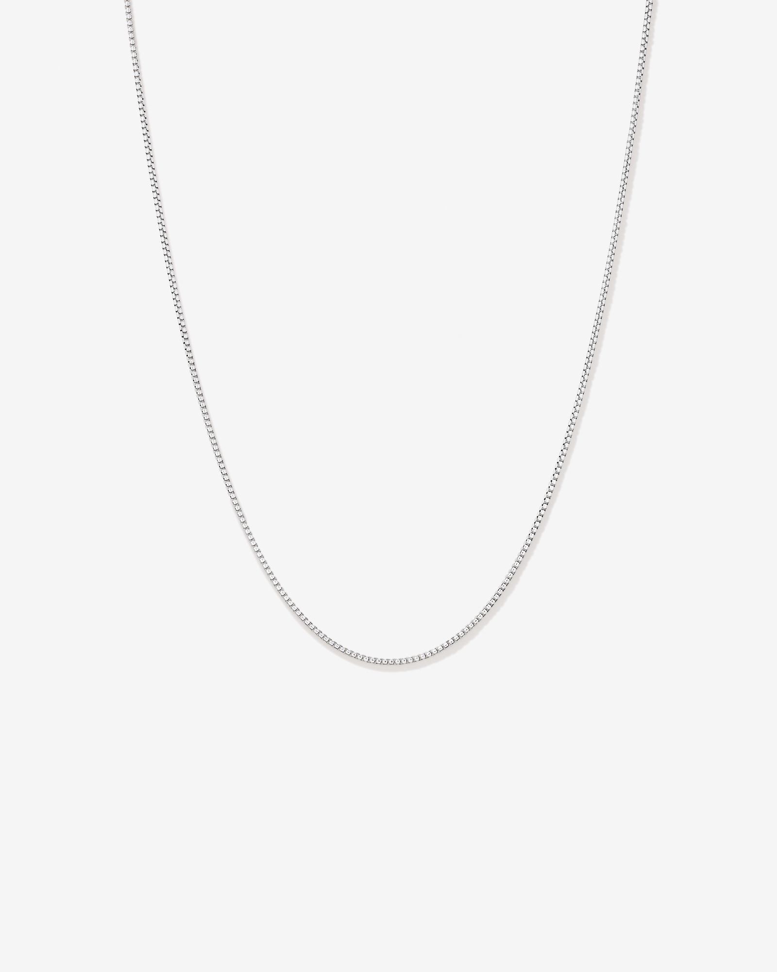 Collier Chaîne Boîte Ronde De 50 Cm (20 Po) De 1,82 Mm De Largeur En Argent Sterling