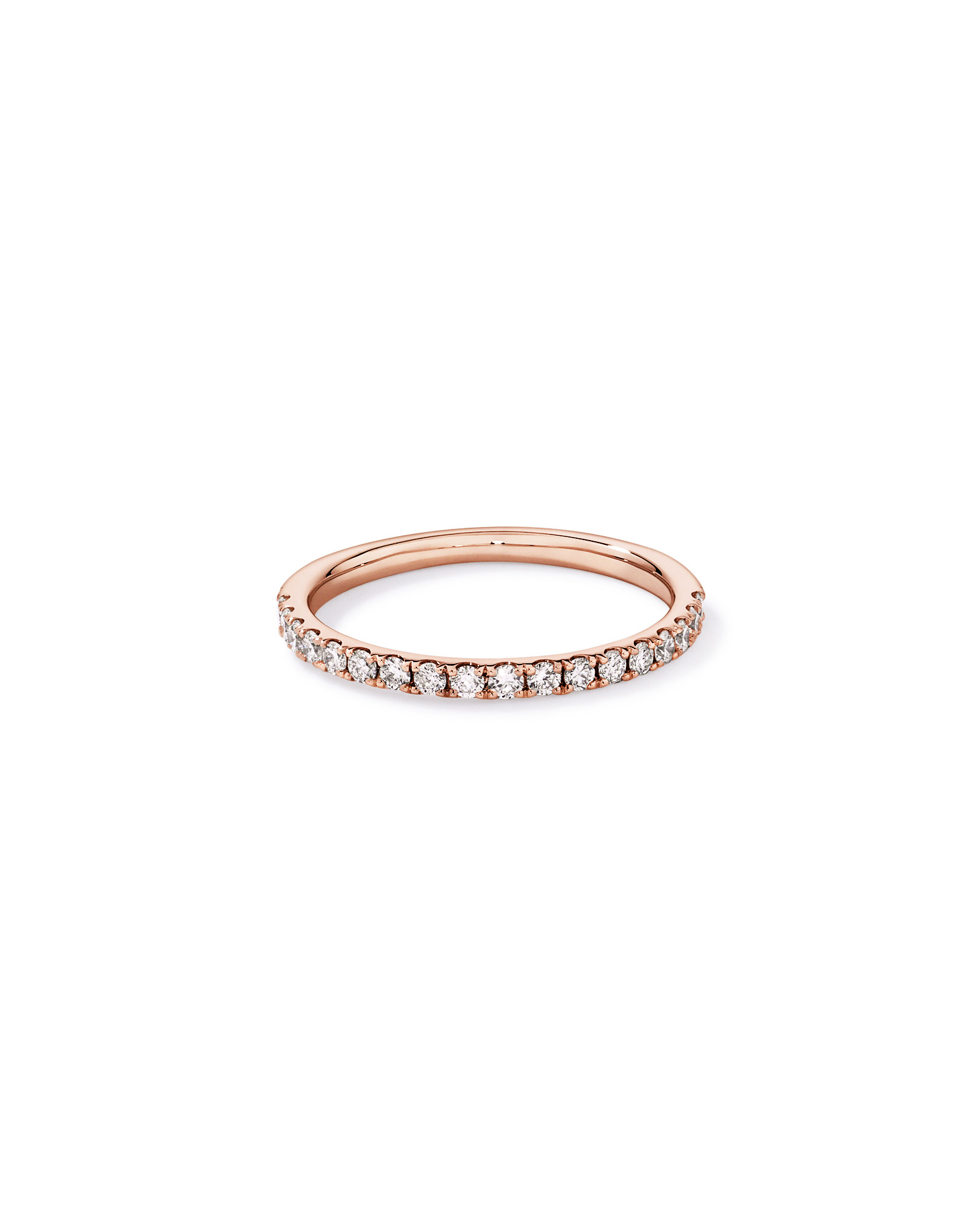 0.34TW Round Brilliant Laboratory-Grown Diamond Wedding Band 14kt Rose Gold