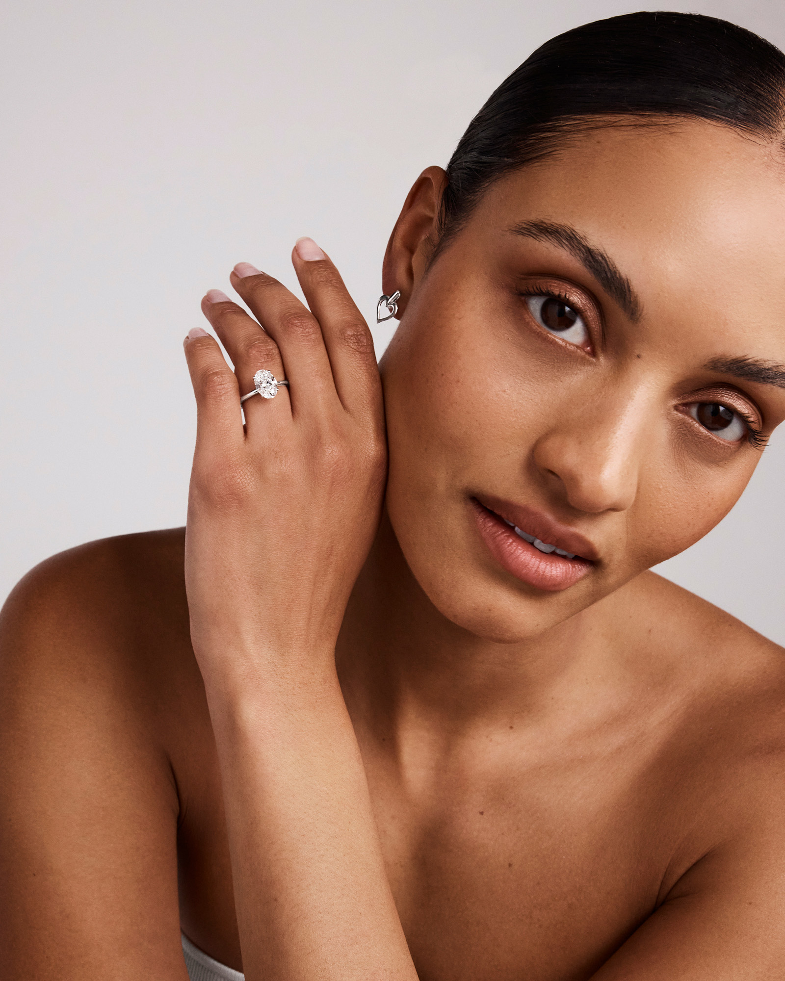 2 Carat TW Oval Laboratory-Grown Diamond Solitaire Engagement Ring 14kt White Gold