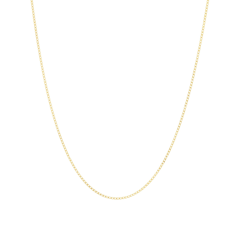 Chaîne à maillons gourmette de 50 cm en or jaune 10 K
