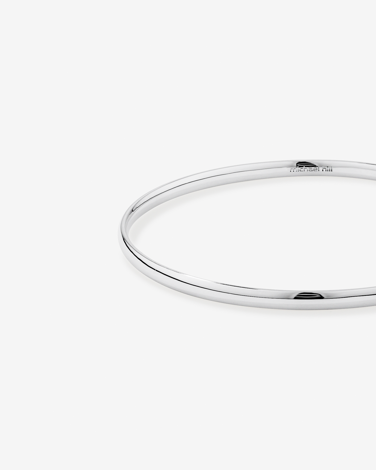 Jonc Rond Massif de 3.7mm en Argent Sterling