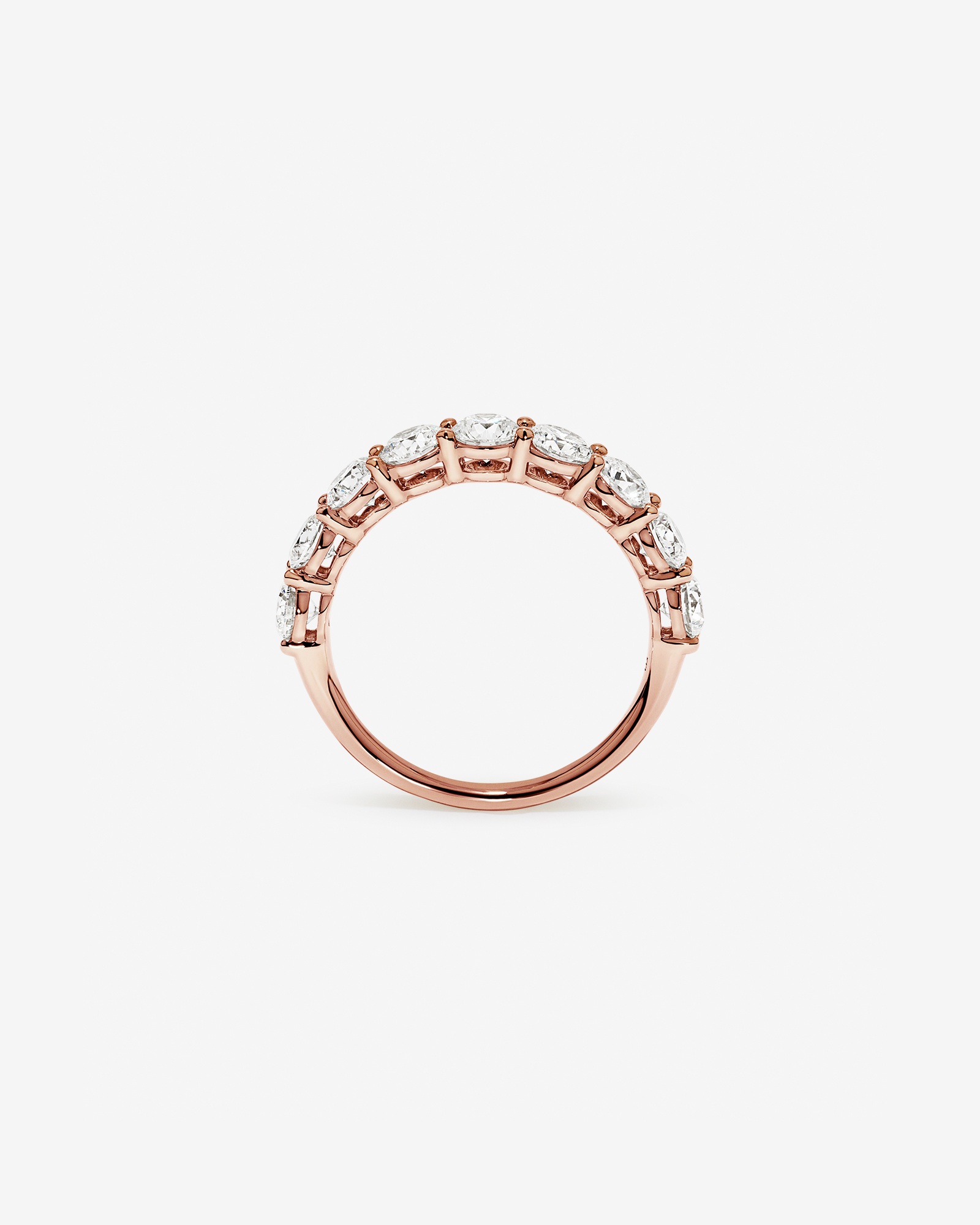 2.00 Carat TW Round Brilliant Laboratory-Grown Diamond Wedding Ring 14kt Rose Gold