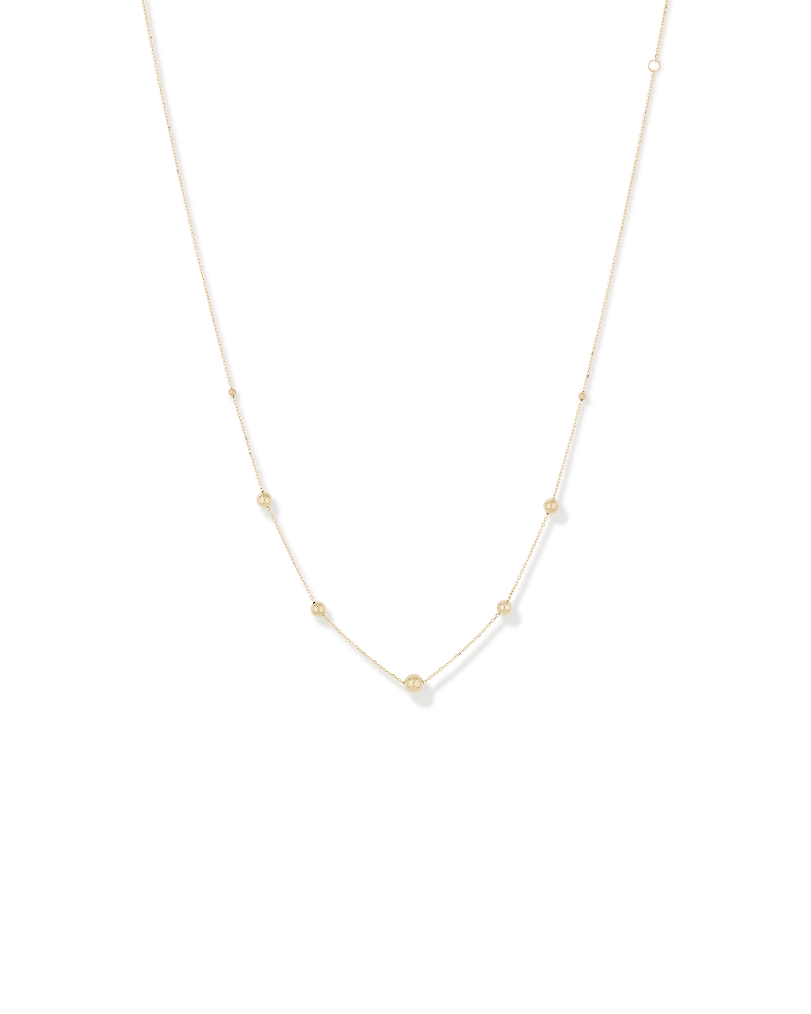 Chaîne câble à perles en or jaune 10 K de 45 cm