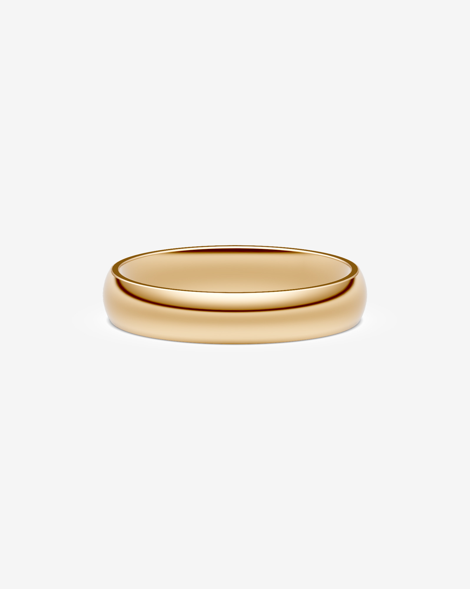 5mm High Domed Wedding Band 10kt Yellow Gold