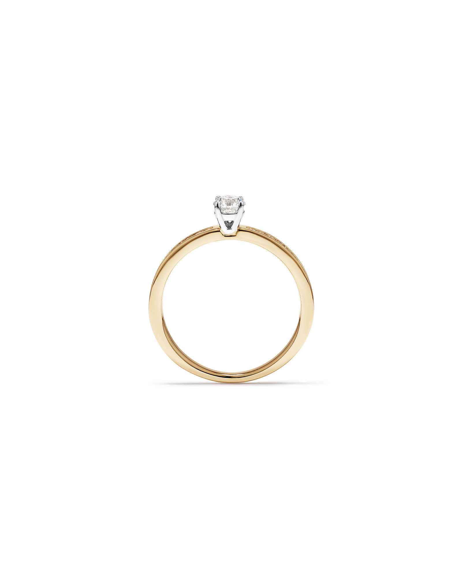 Carat TW Round Brilliant Signature 101 Diamond Ring 14kt Yellow & White Gold