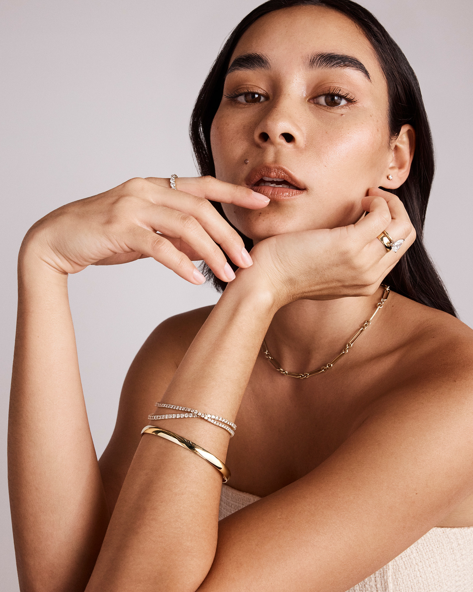 2 Carat TW Pear Cut Laboratory-Grown Diamond Solitaire Engagement Ring 14kt Yellow and White Gold