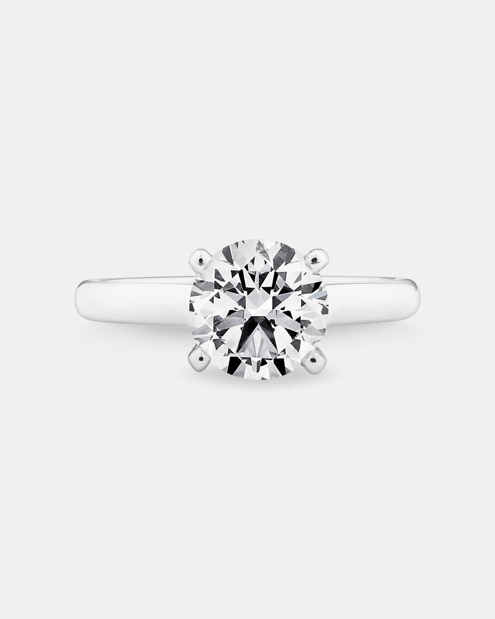 Certified Solitaire Engagement Ring with 2.00 Carat TW Diamond in 14kt White Gold