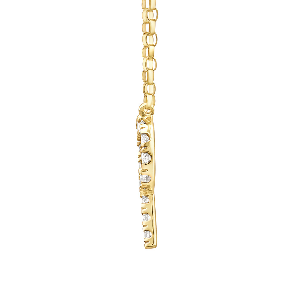 "P" Initial Necklace with 0.10 Carat TW of Diamonds in 10kt Yellow Gold