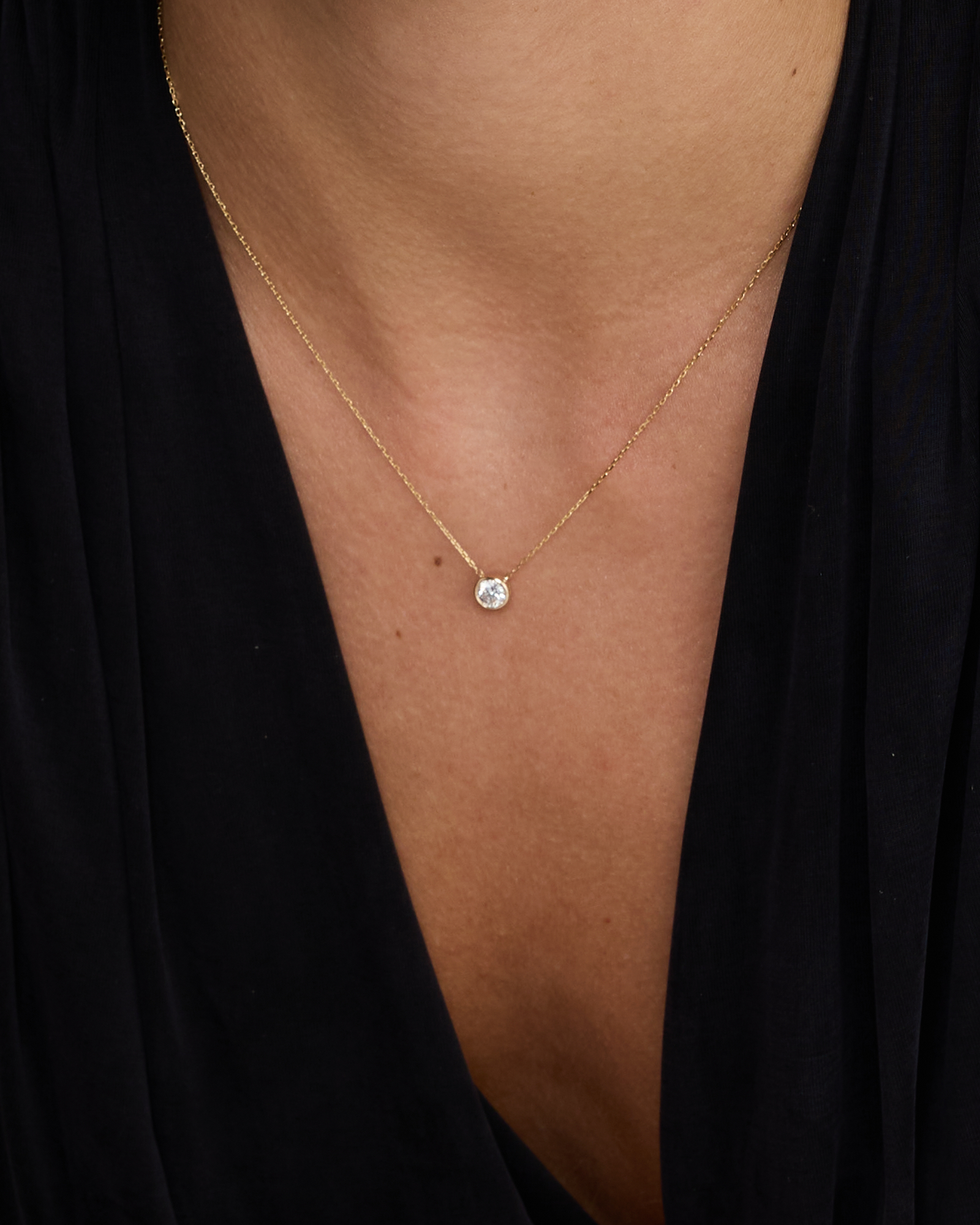 Solitaire Stud & Pendant  Box Set with 01.00 Carat TW of Laboratory-Grown Diamonds in 10kt Yellow Gold