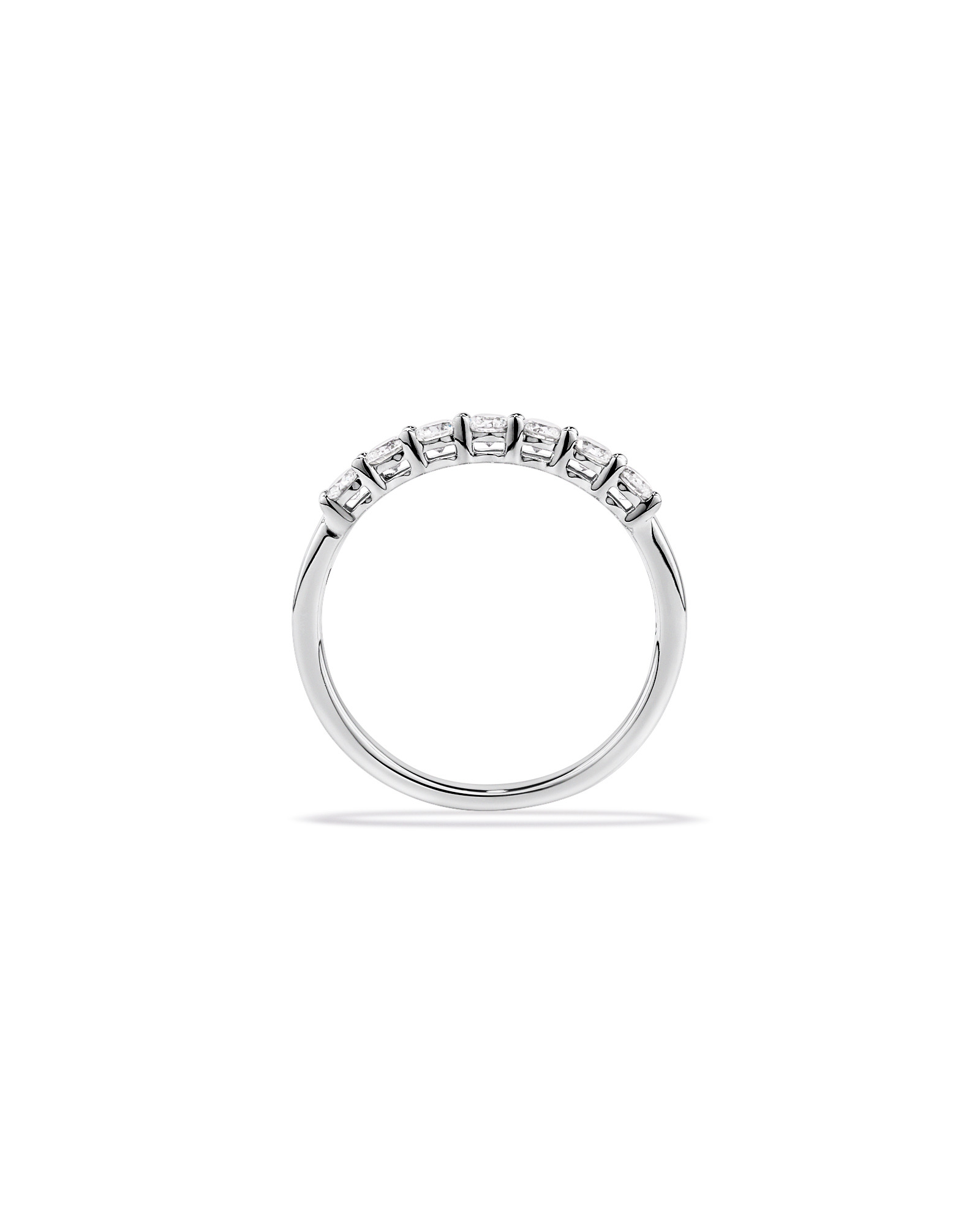 Alliance ronde brillante TW 0,50 carat en platine recyclé