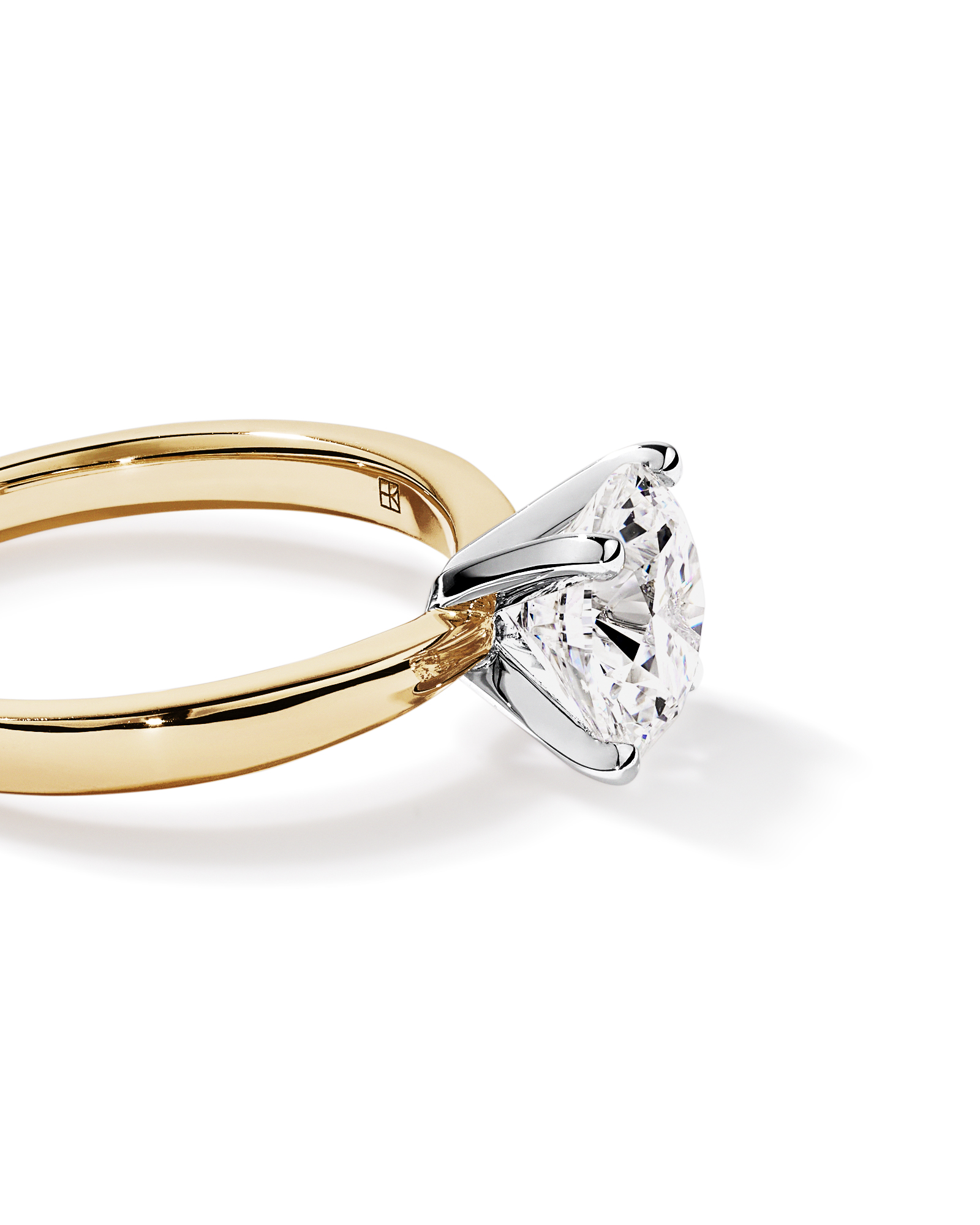 2.00 Carat TW Round Brilliant Lab-Grown Diamond Solitaire Engagement Ring 14kt Yellow and White Gold