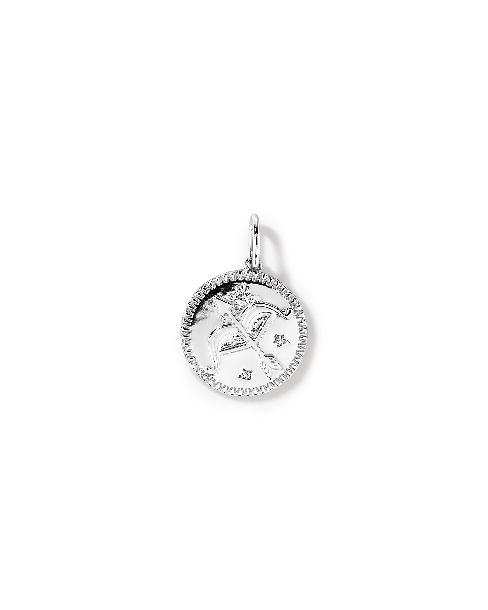 Pendentif zodiaque Sagittaire avec accents de diamants en argent sterling