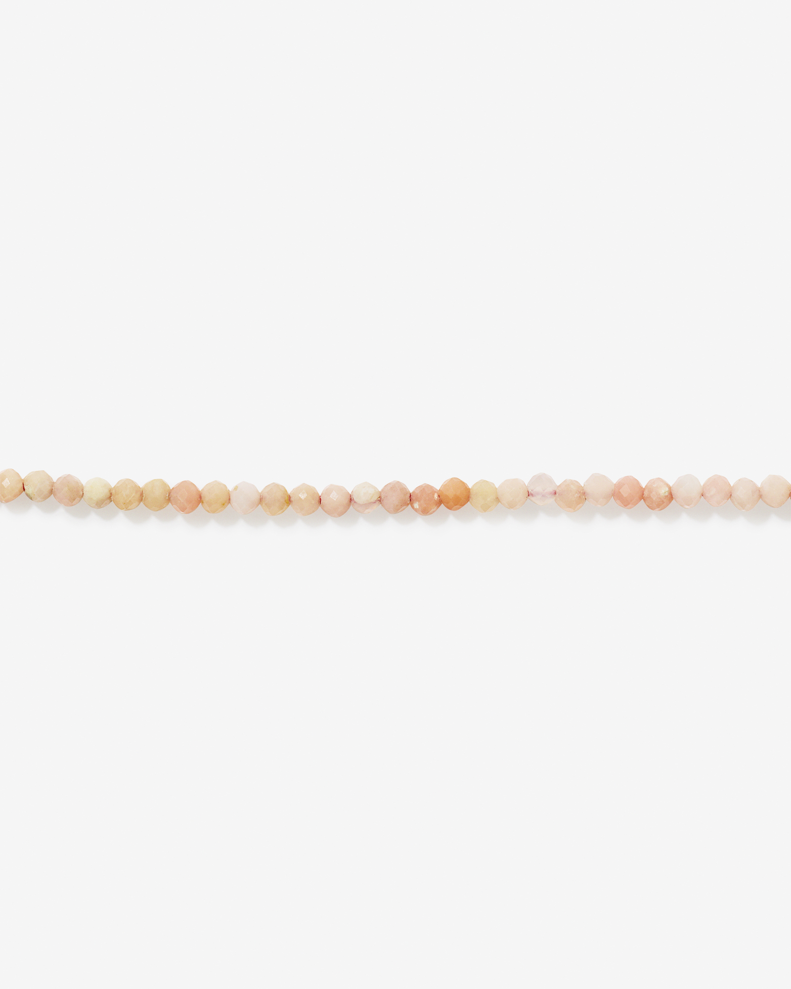 Pink Opal Bead Bracelet in 10kt Yellow Gold