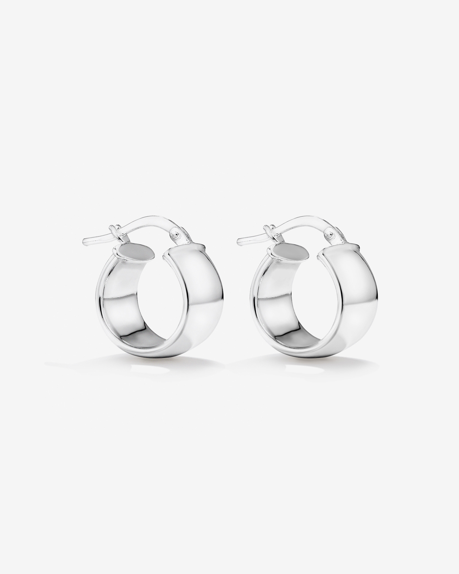 Boucles d'oreilles créoles de 10mm en argent sterling