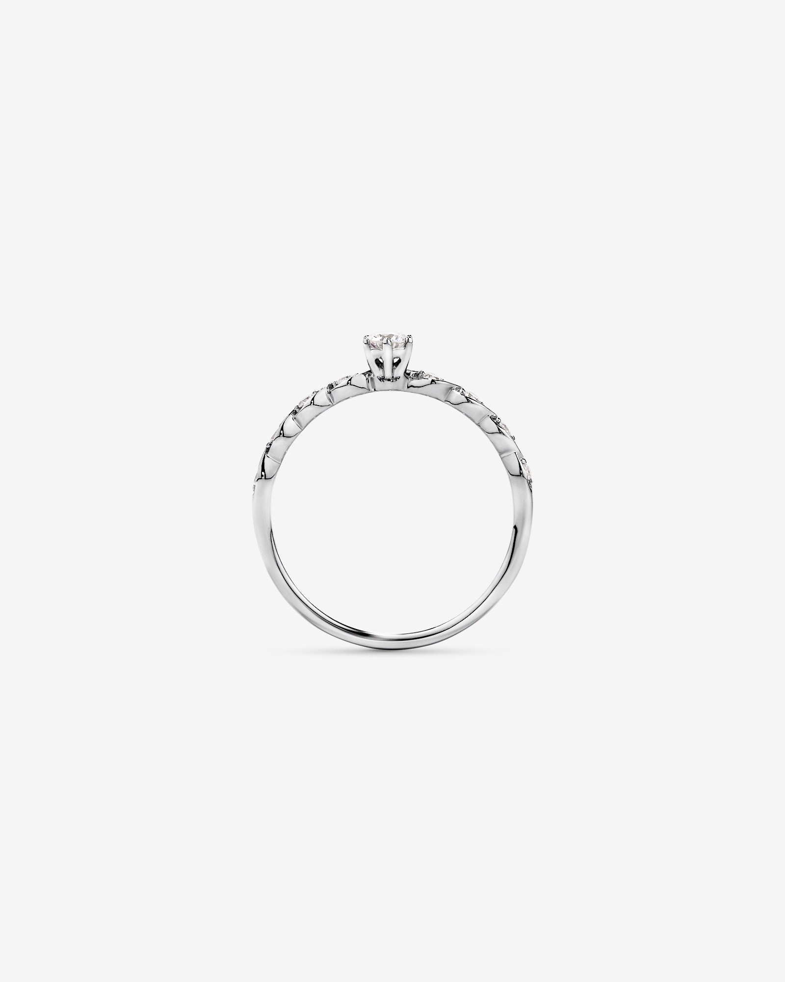 0.17TW Round Brilliant Laboratory-Grown Diamond Promise Ring 10kt Gold