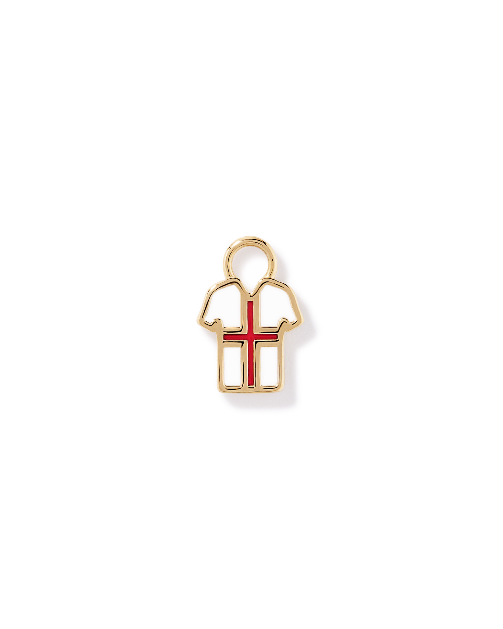 England Jersey Earring Charm in 18Kt Vermeil
