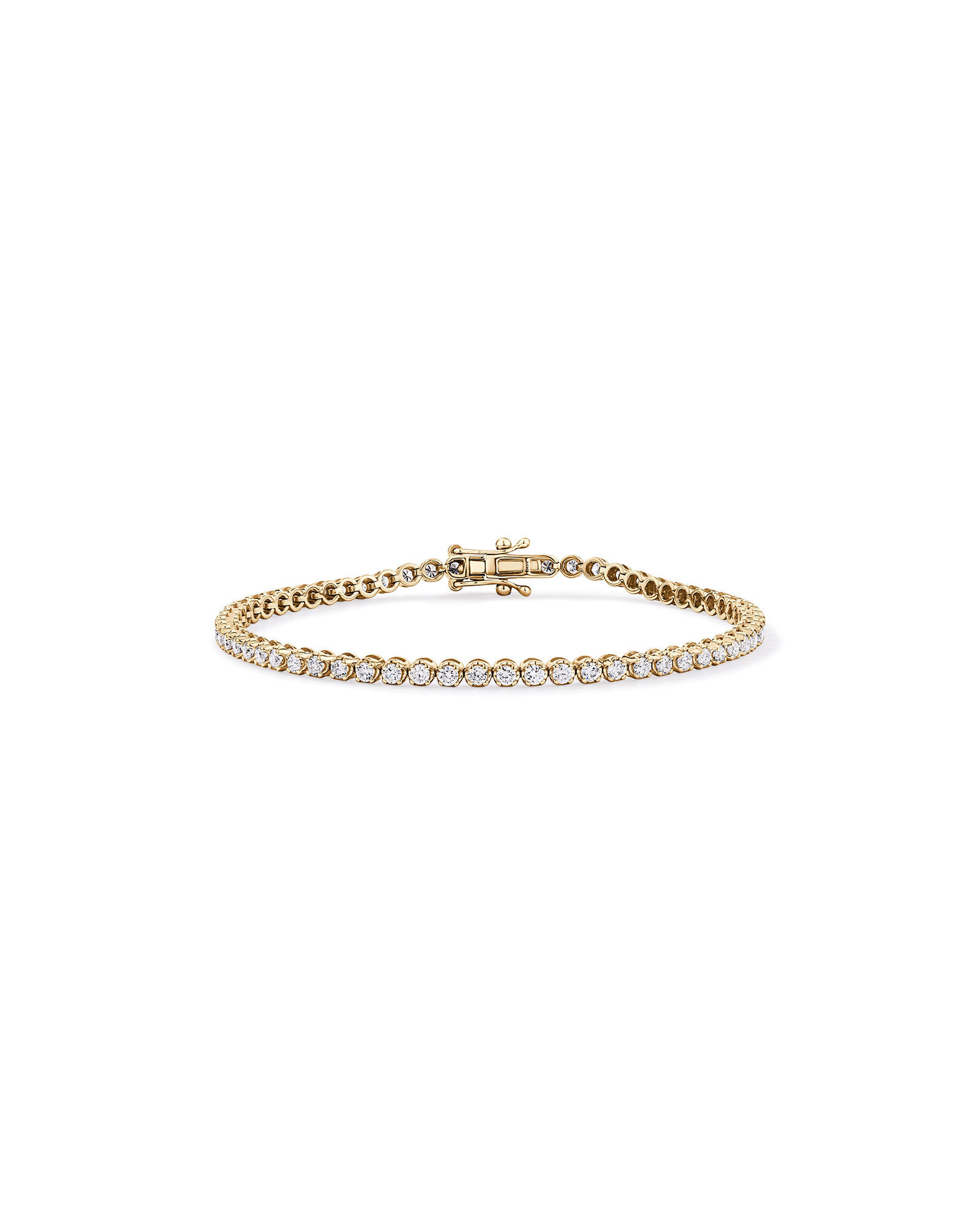 2.00 Carat TW Laboratory-Grown Diamond Tennis Bracelet in 10kt Yellow Gold