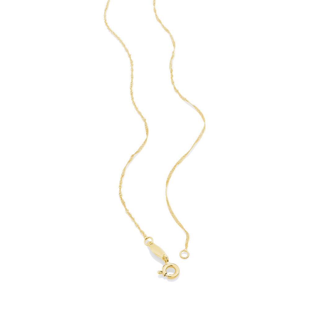 45cm (18") Singapore Chain in 10kt Yellow Gold