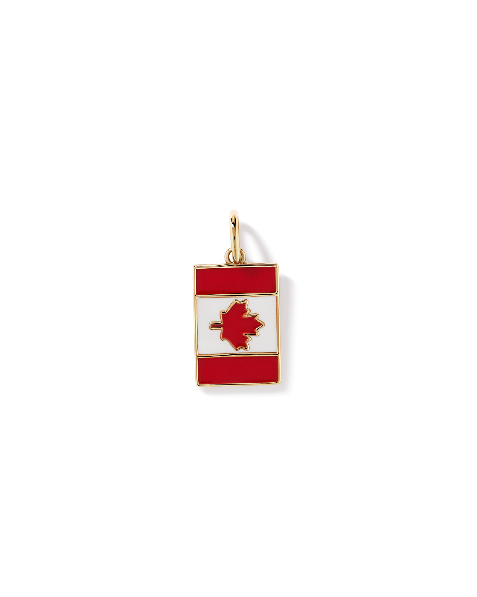 Pendentif du drapeau du Canada en 18Kt Vermeil