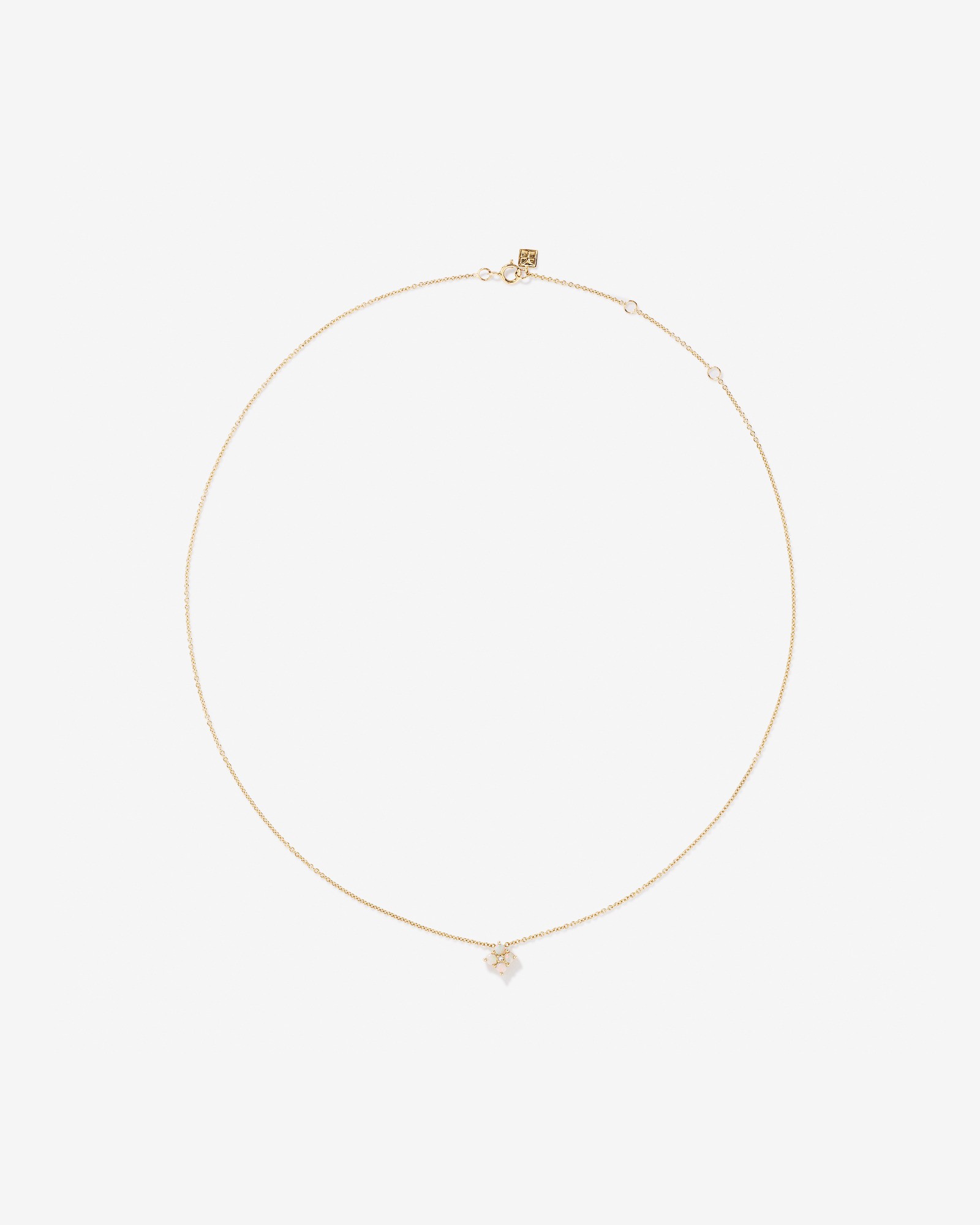 Australian Opal & Diamond Accent Necklace in 10kt Yellow Gold