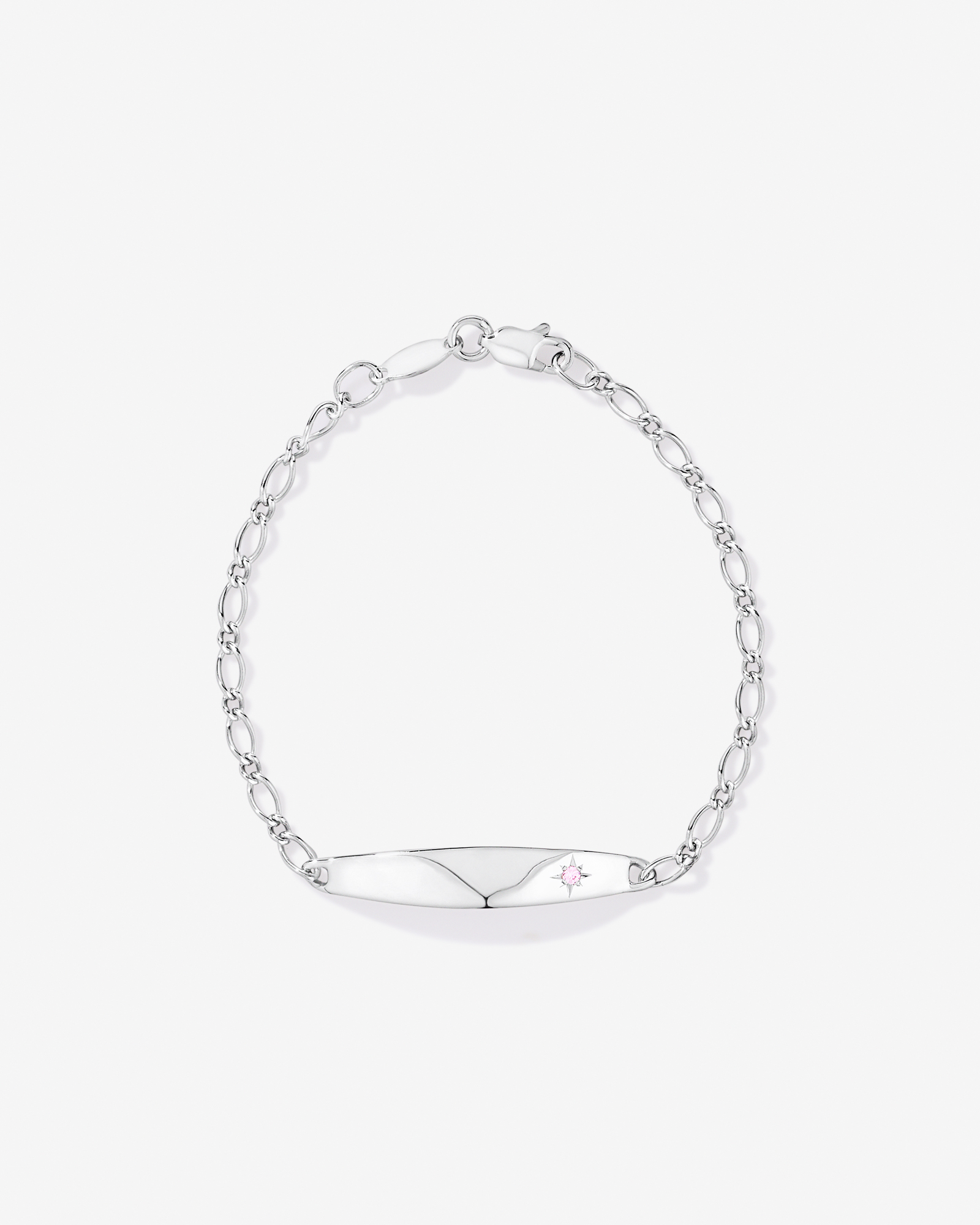 14.5cm (5.7") Children’s Oval ID Bracelet in Sterling Silver
