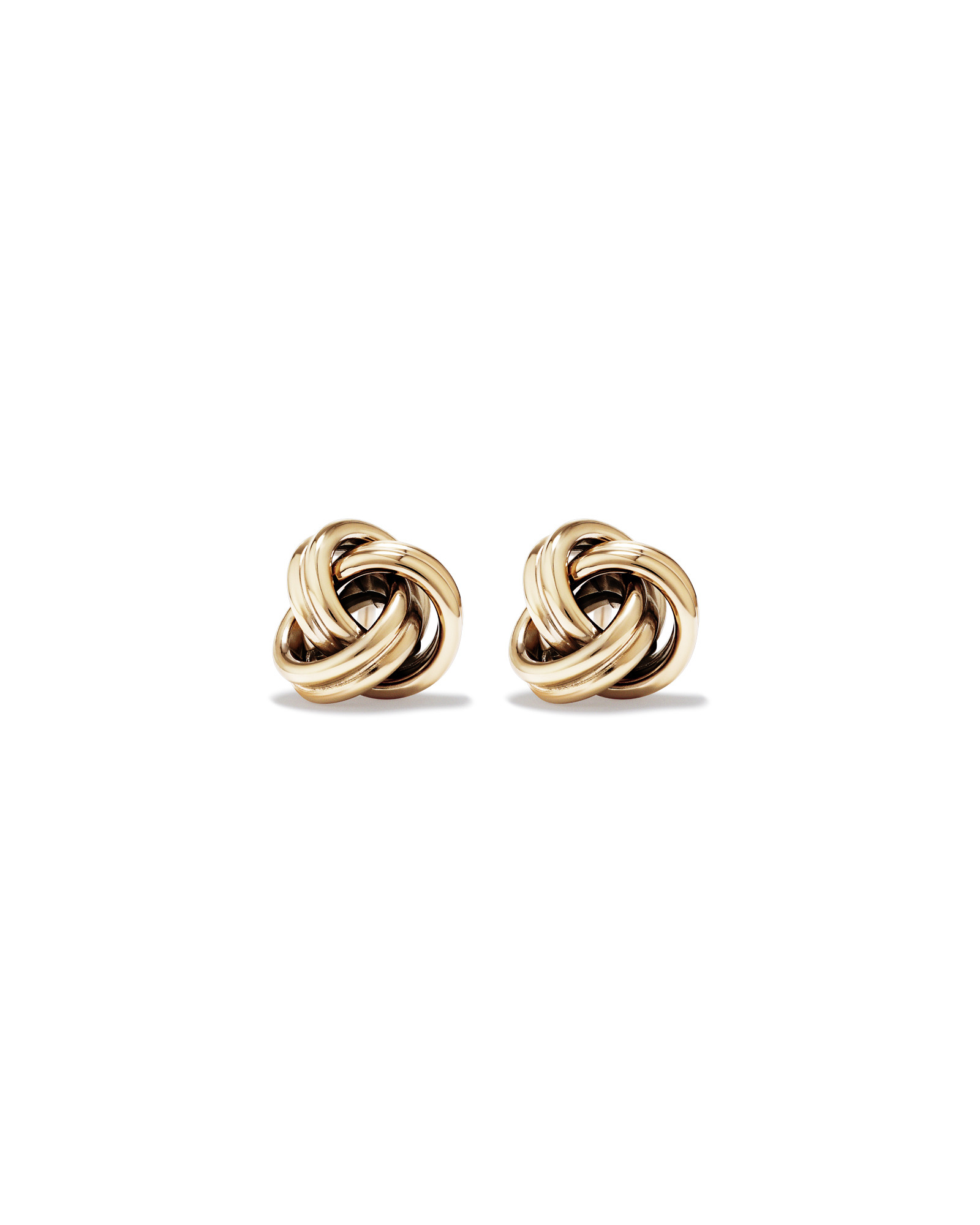 Knot Stud Earrings in 10kt Yellow Gold