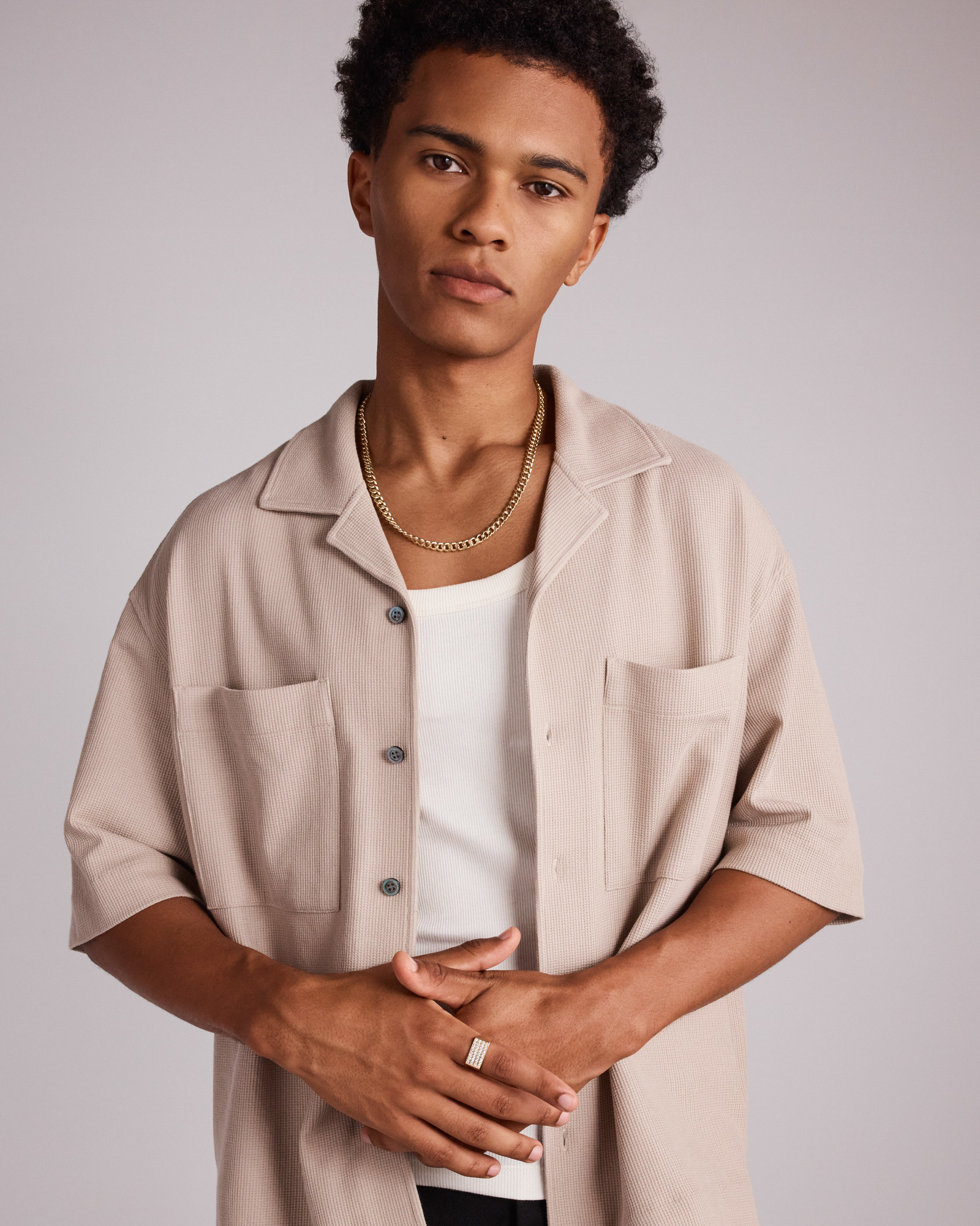 Bague pour homme avec 1,03 carat de diamants en or jaune 10 carats