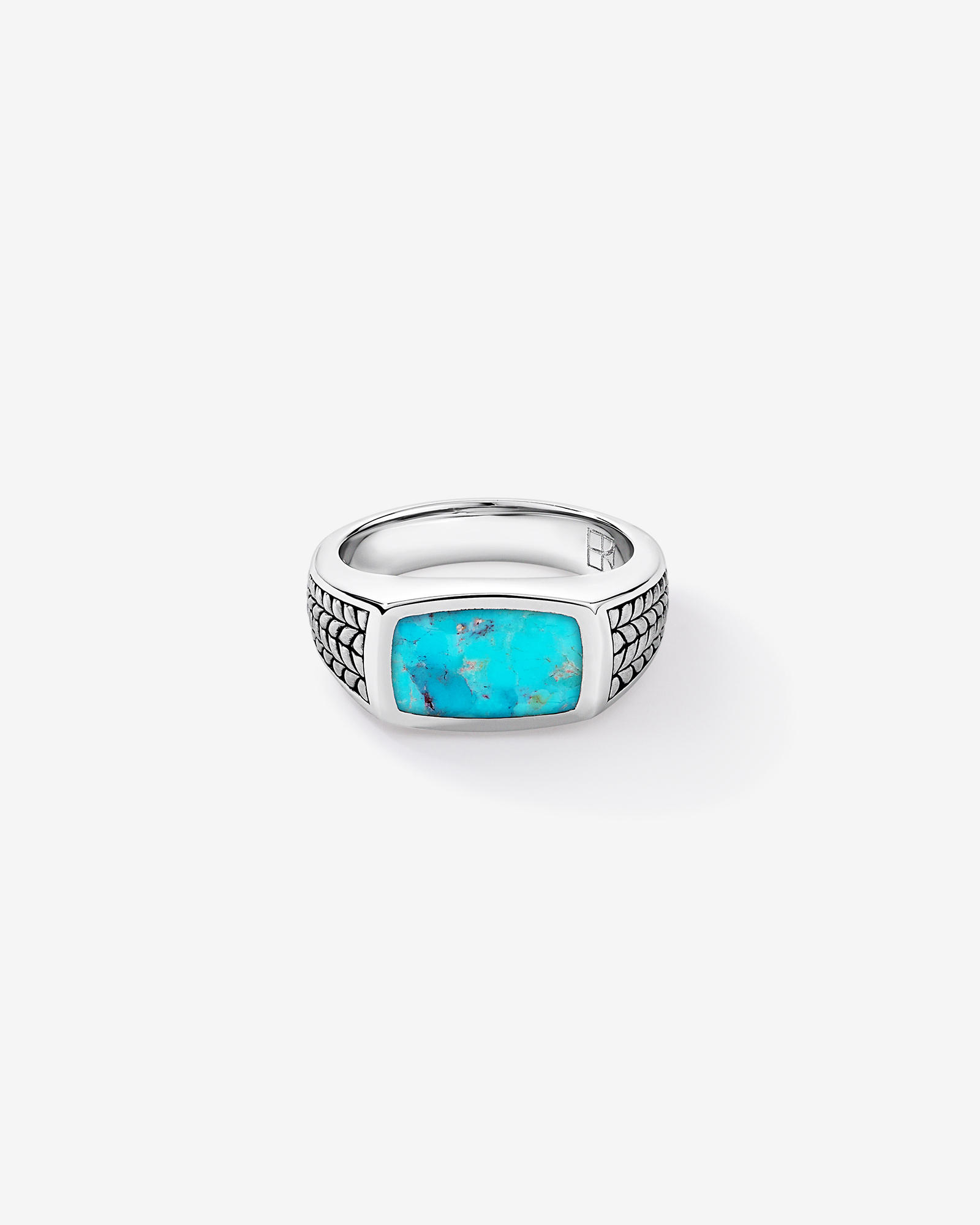 Turquoise Signet Ring in Sterling Silver