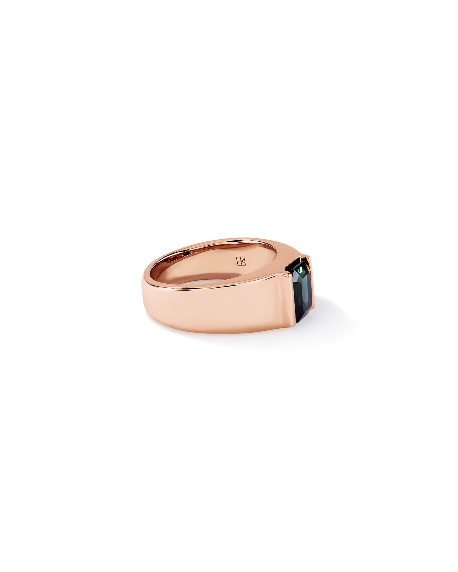 Australian Parti Sapphire Wide-Band Ring 10kt Rose Gold
