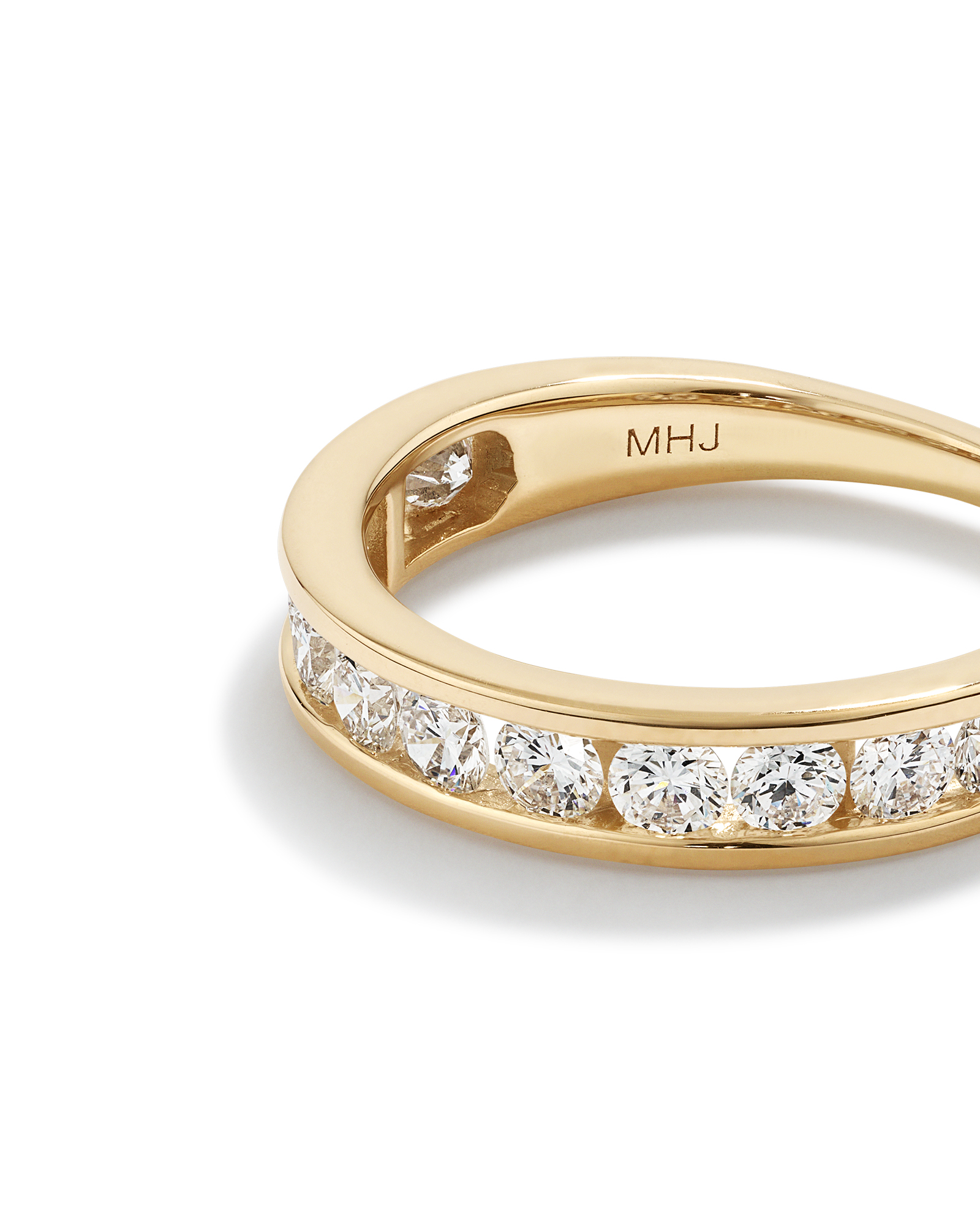 1.00 Carat TW Channel Set Round Brilliant Laboratory-Grown Diamond Wedding Ring 14kt Yellow Gold