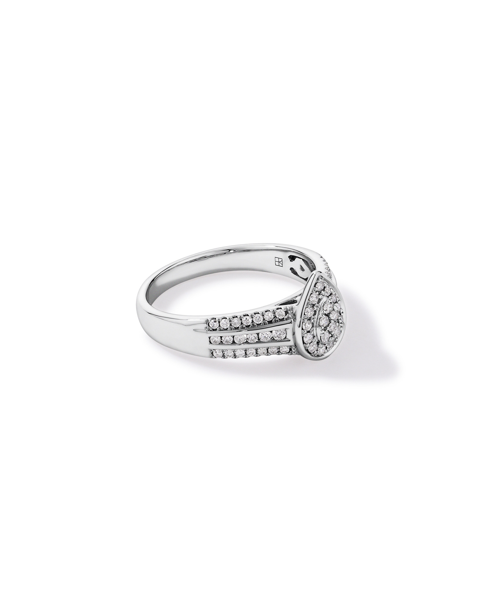 Carat TW Pear-Shaped Diamond Cluster Ring Sterling Silver