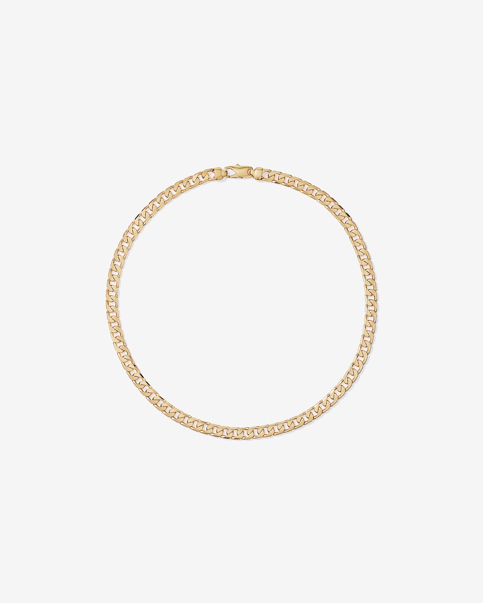 50cm (20") 8mm Curb Chain in 18kt Vermeil